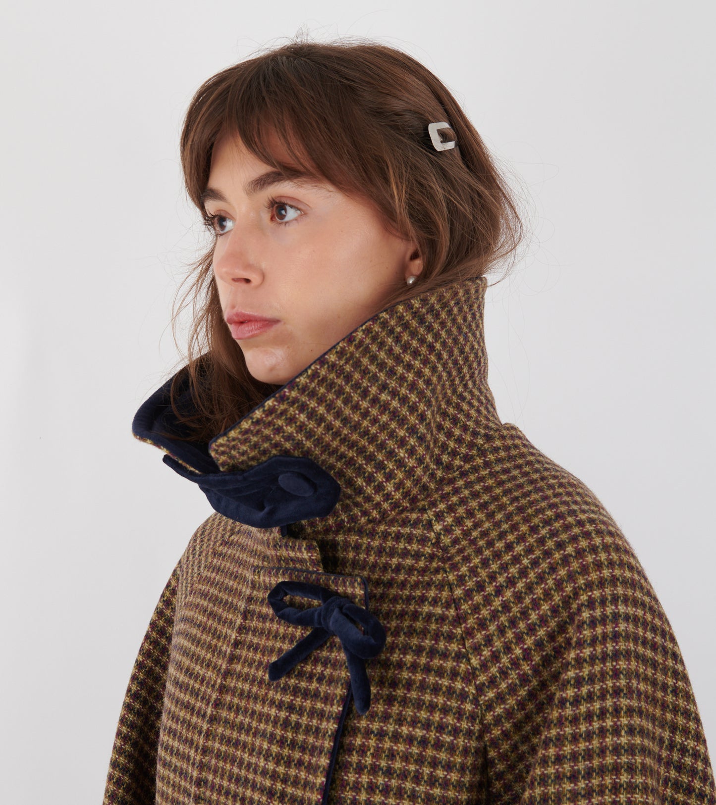 Thea Coat Harris Tweed Purple