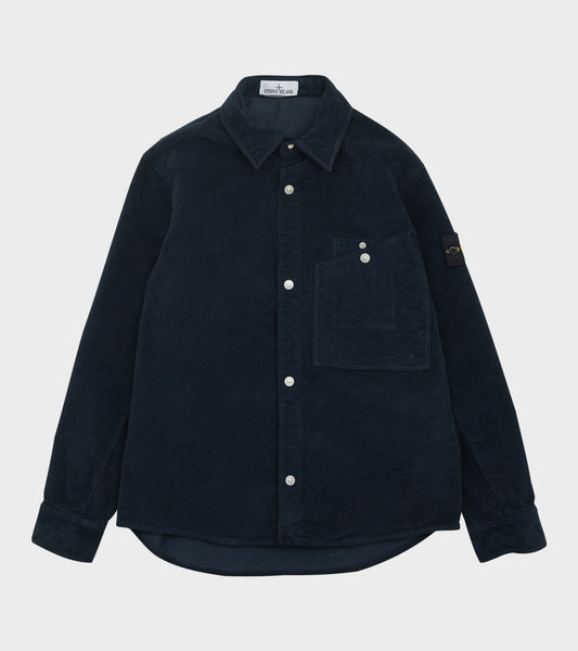Heavy Soft Cotton Overshirt Dark Navy