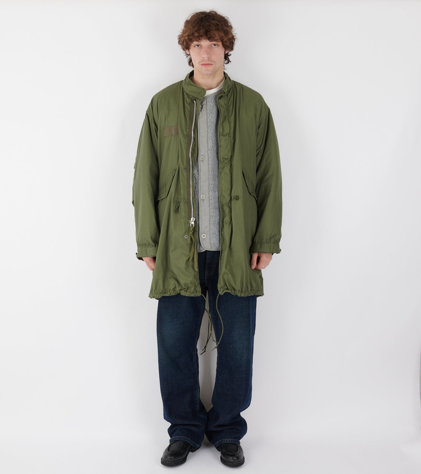 Fish Tail Coat Army Green