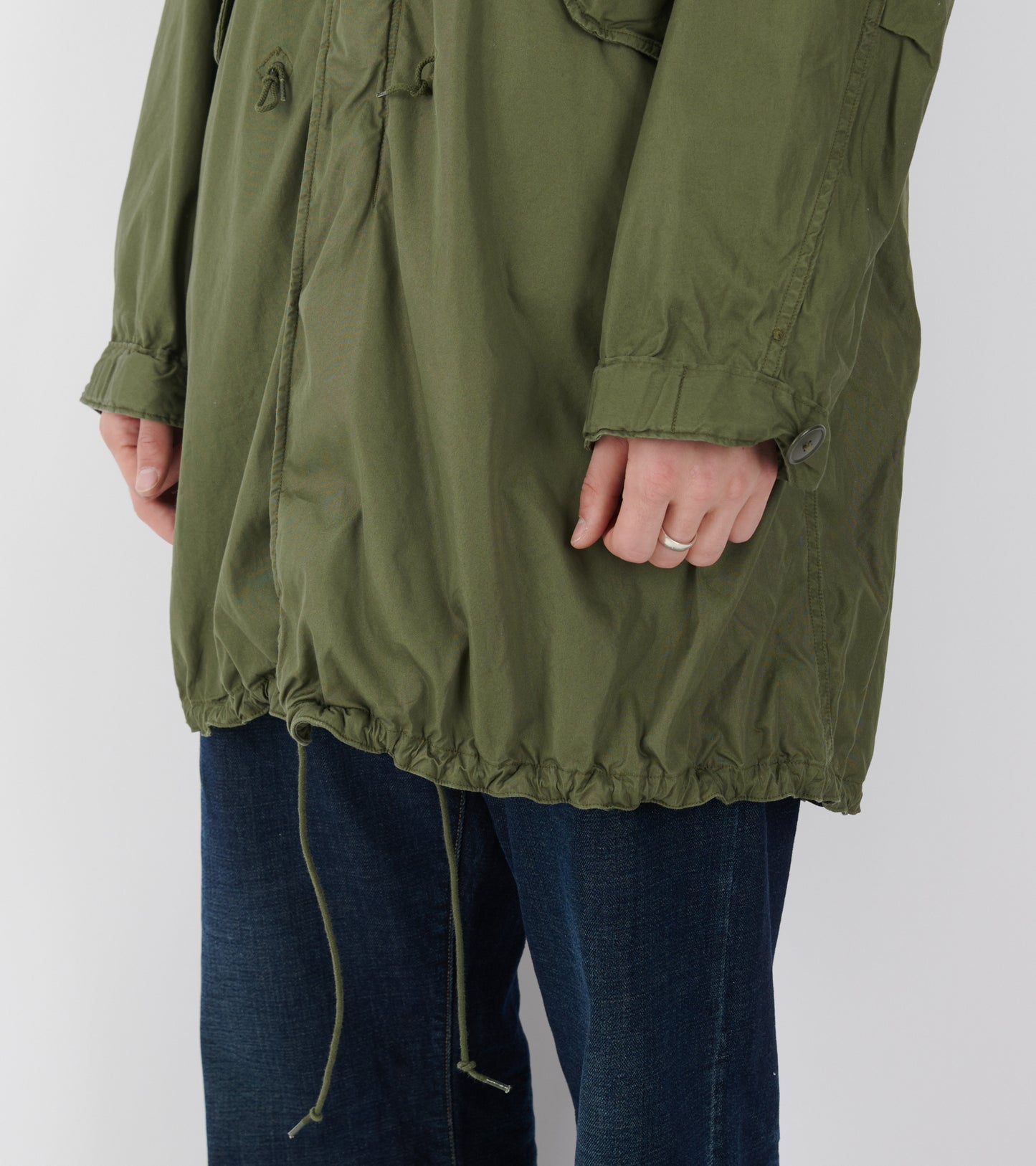 Fish Tail Coat Army Green