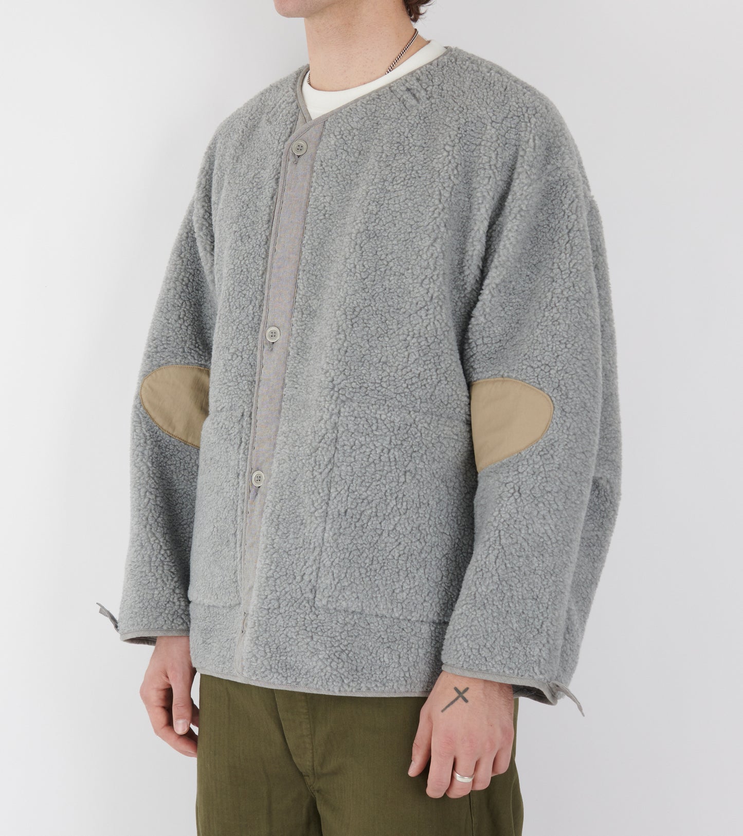 Fish Tail Coat Liner Fleece Grey