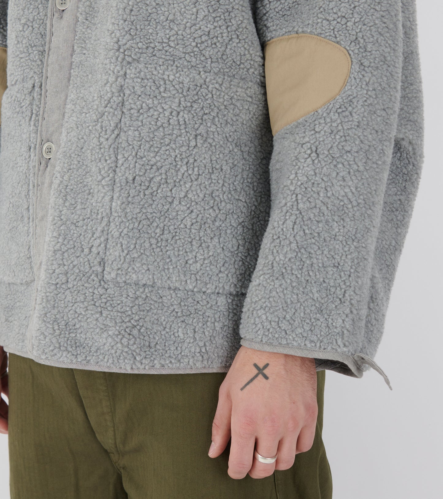 Fish Tail Coat Liner Fleece Grey