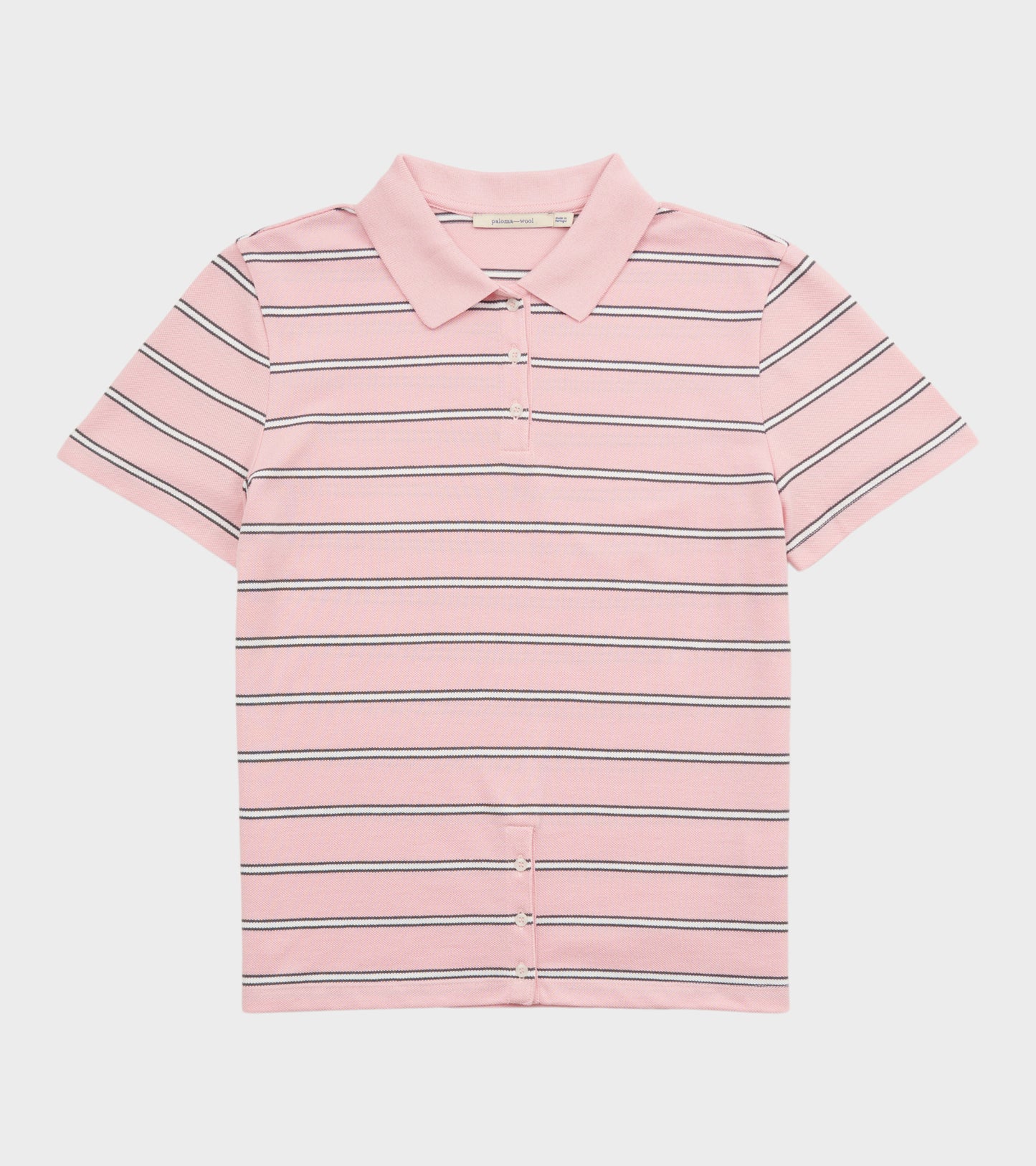 Julieta Striped S/S Polo Pink