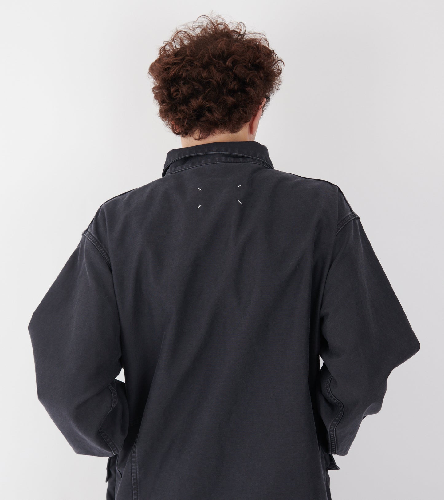 Cotton Caban Jacket Black