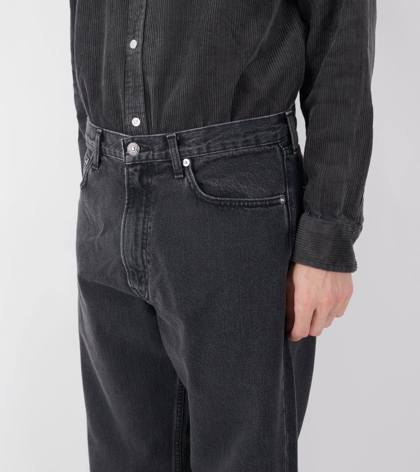 101 Dad Fit Denim Jeans Black Stone Washed