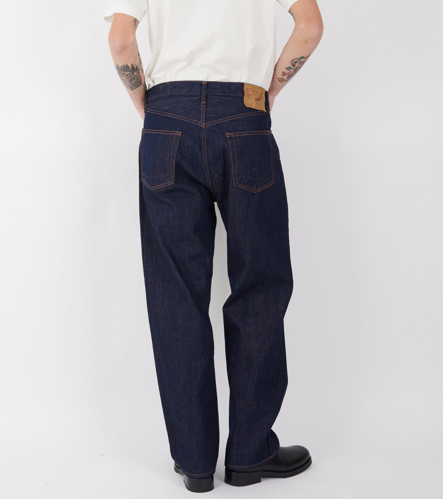 101 Dad Fit Denim Jeans One Wash Rigid Blue