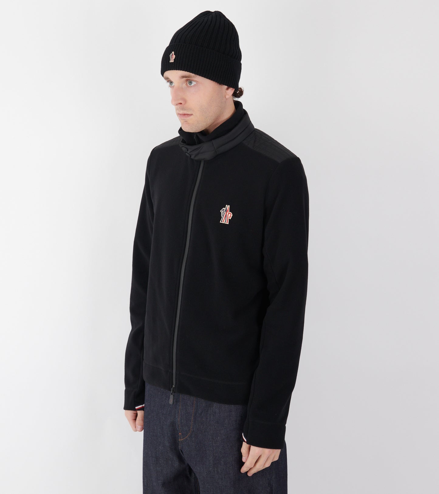 Fleece Zip-up Sweatshirt Black