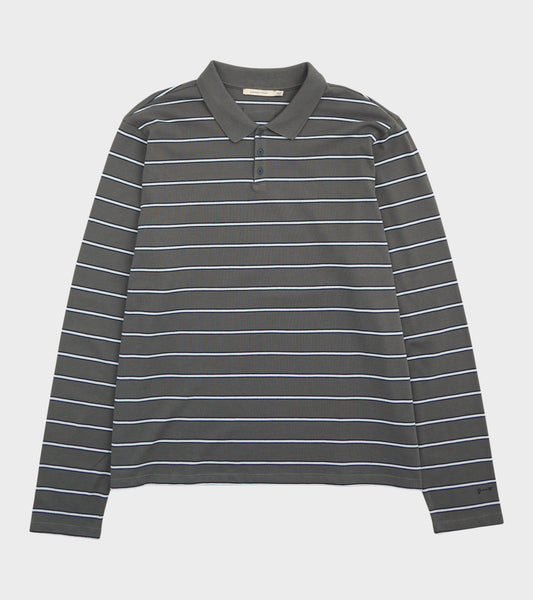 Coty Striped Polo Dark Grey