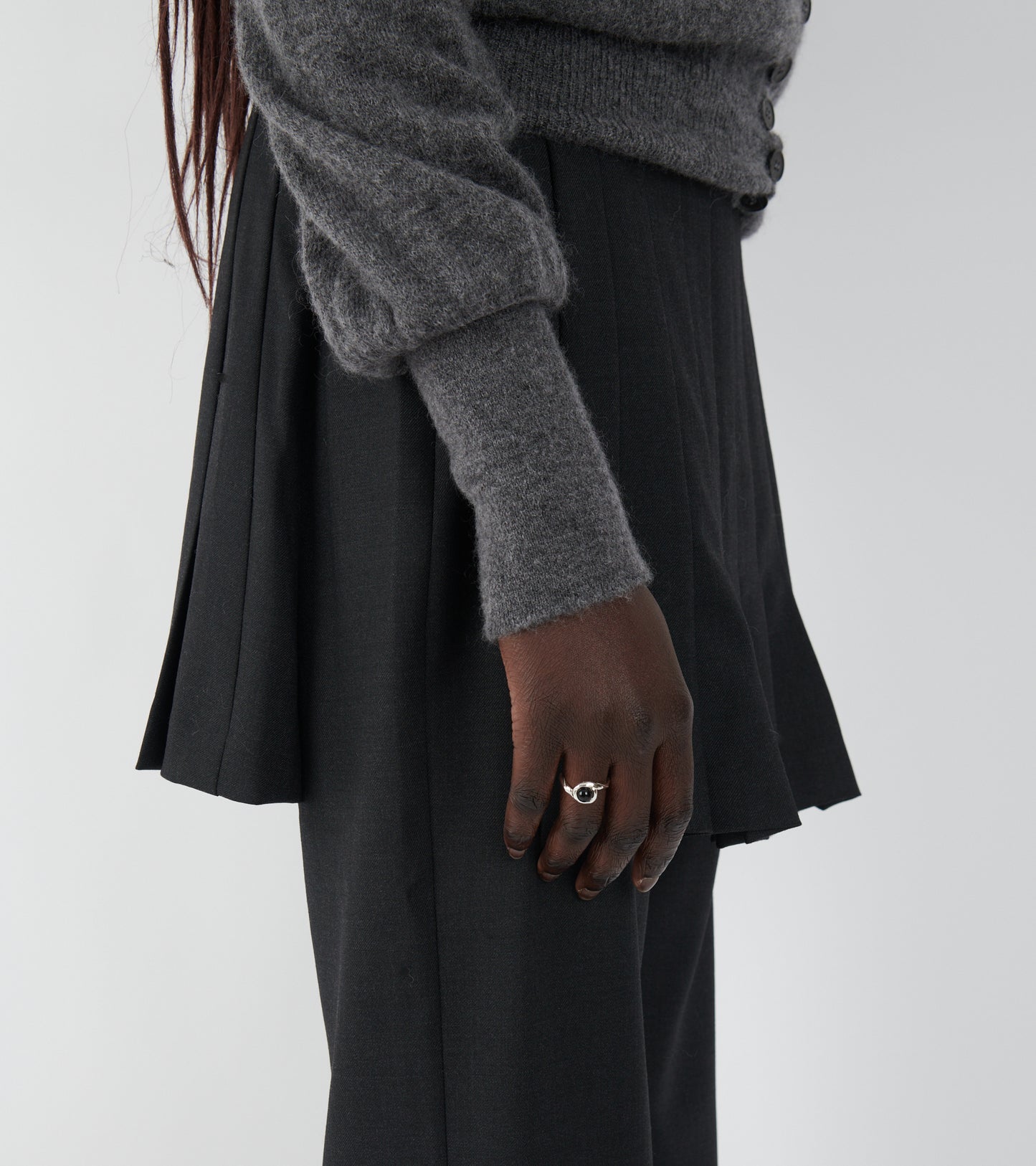 Petite Lago Onyx Ring Silver