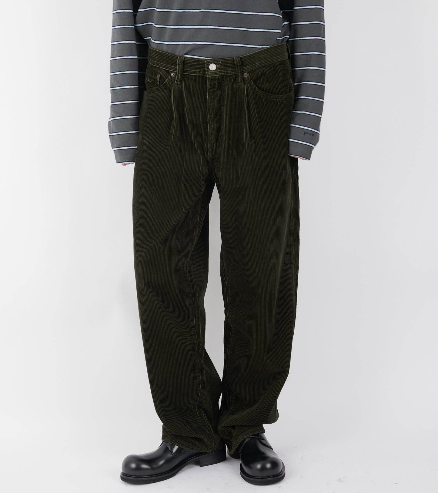 Pleated Corduroy Pants Rosin