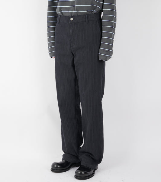 Ensu Striped Trousers Dark Grey