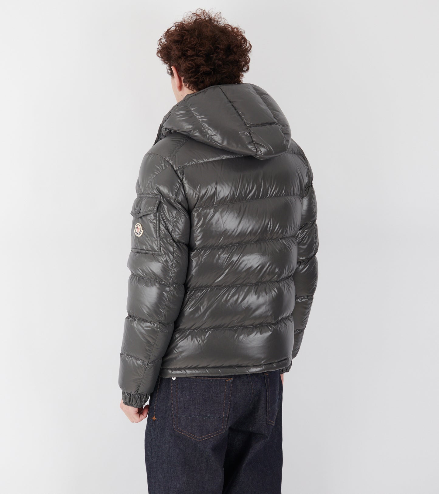 Maya Hooded Down Jacket Dark Grey