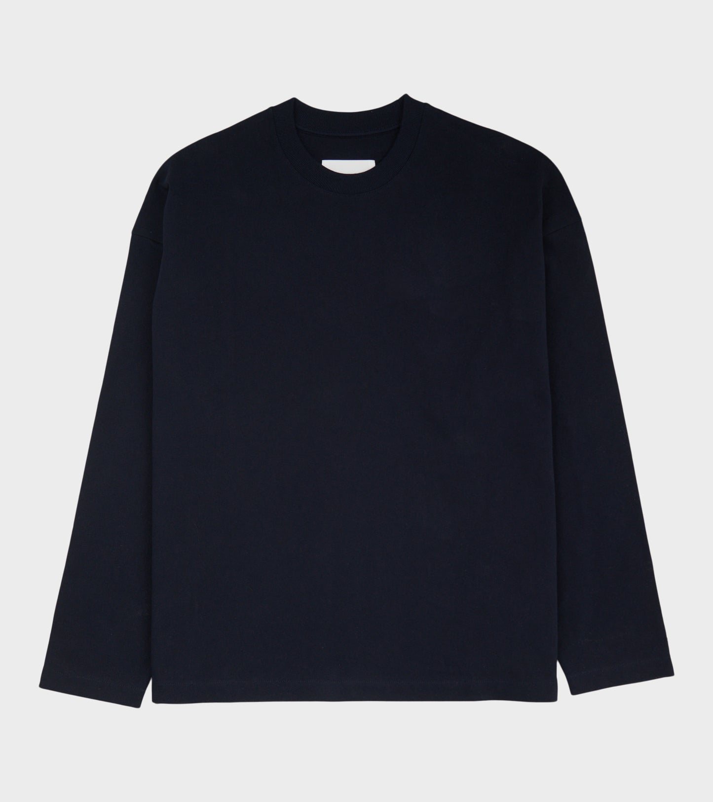 Compact Cotton Jersey L/S T-shirt Navy