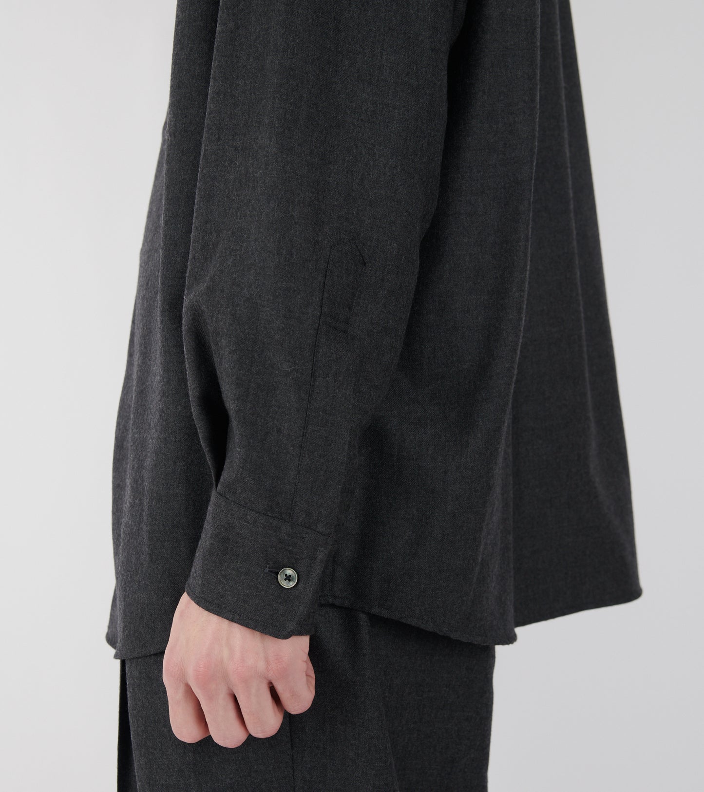Super Light Wool Shirt Top Charcoal