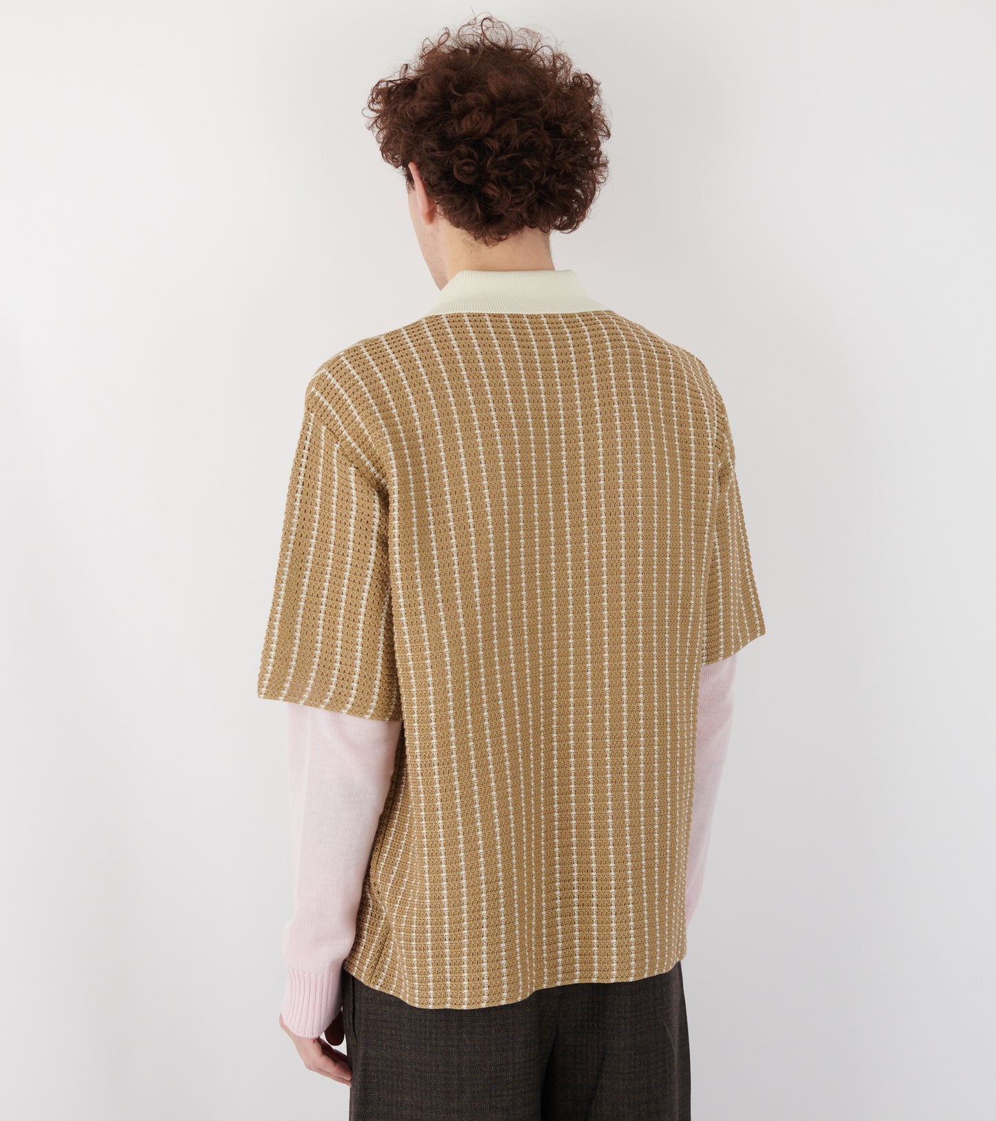 Cotton Knit S/S Polo Shirt Deer