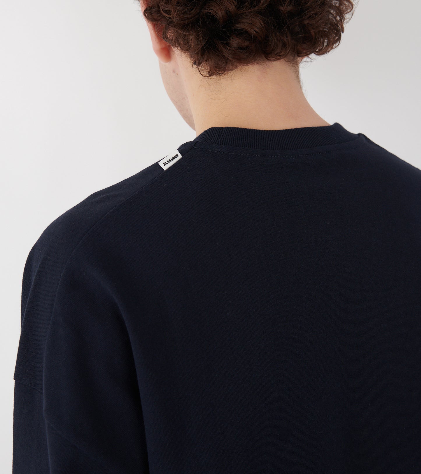 Compact Cotton Jersey L/S T-shirt Navy