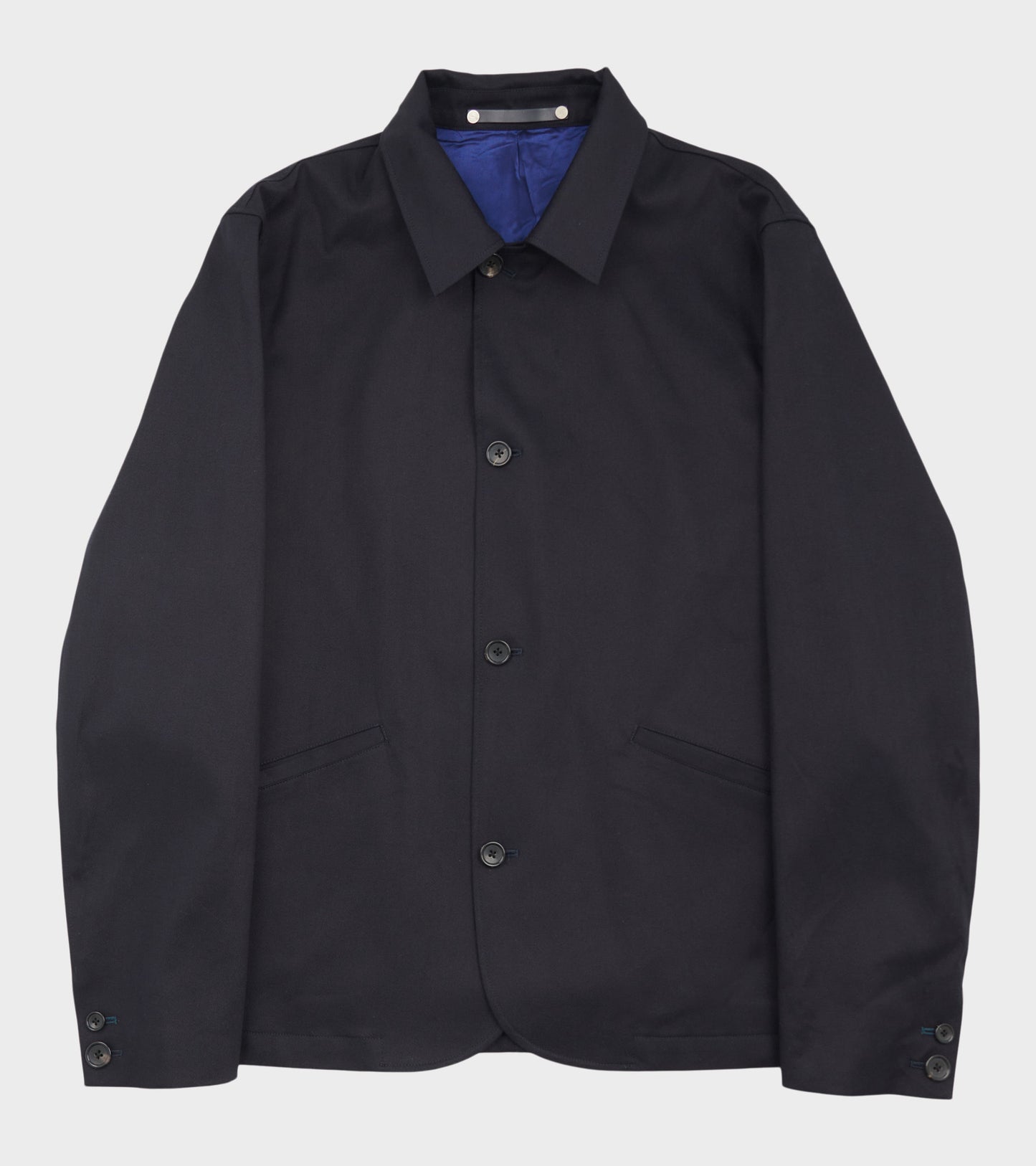 Cotton Twill Tailored Jacket Navy