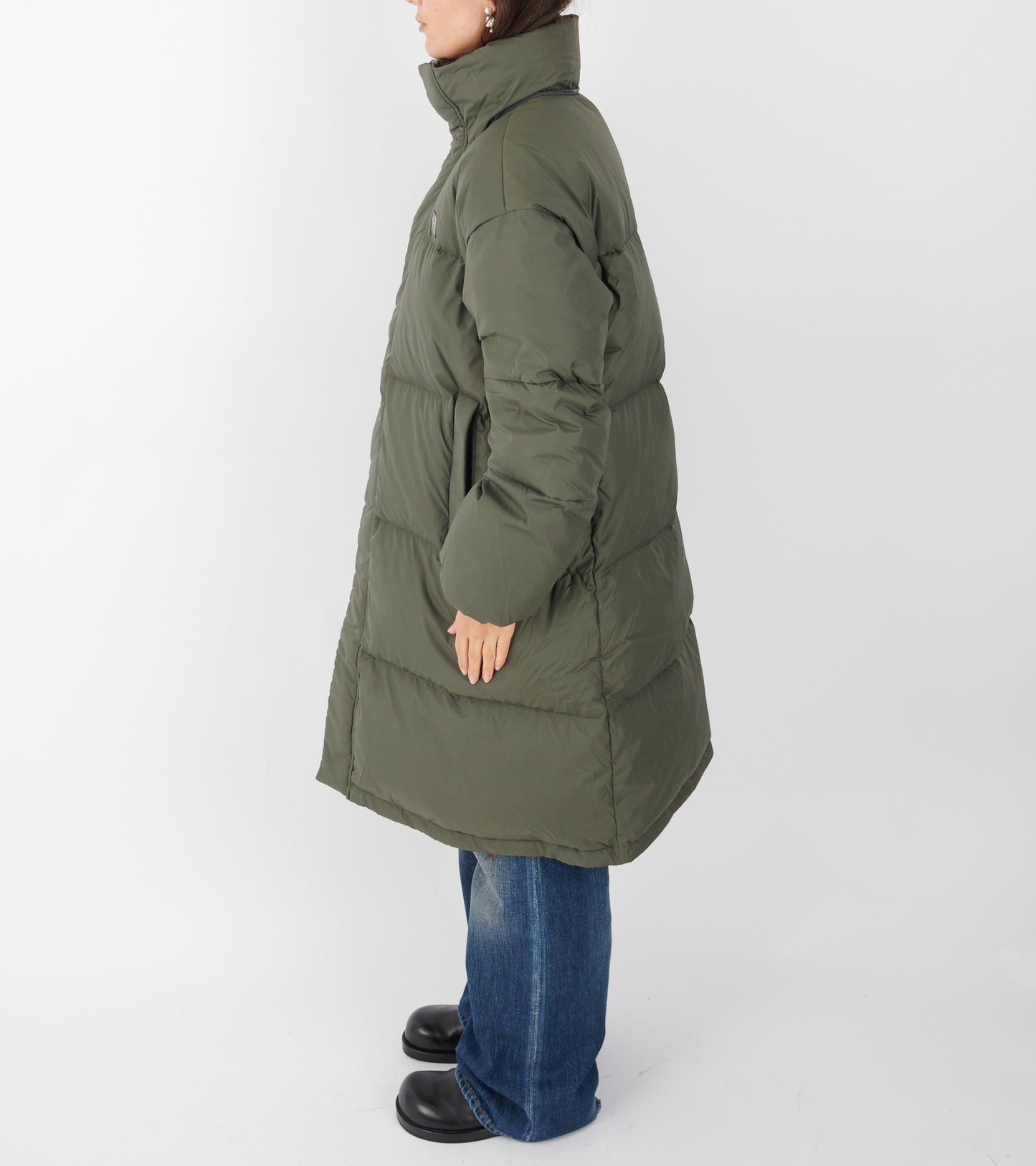 Dyngja Down Coat Dark Glacial Clay