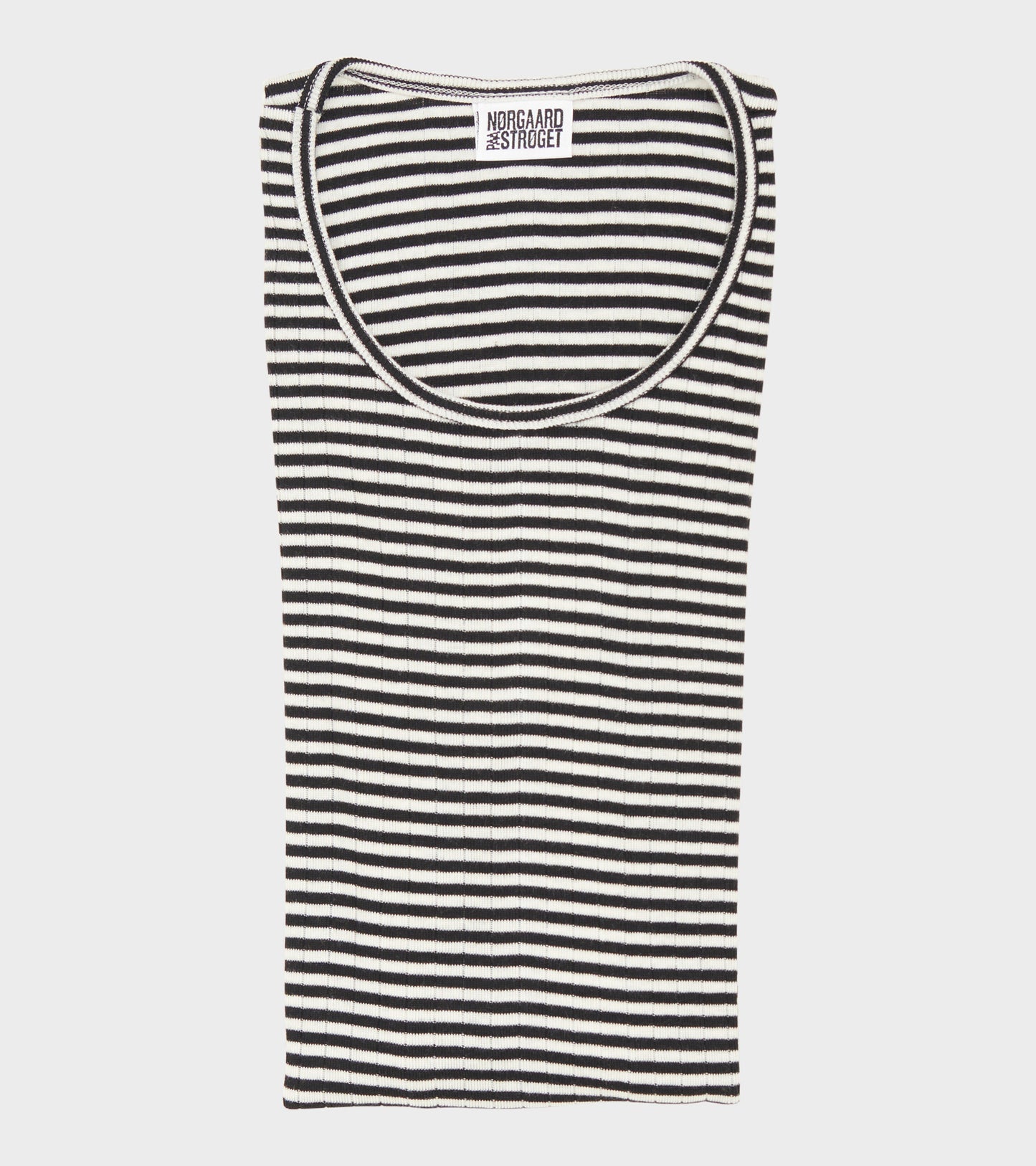 101 Rib Fine Stripe Black/Ecru