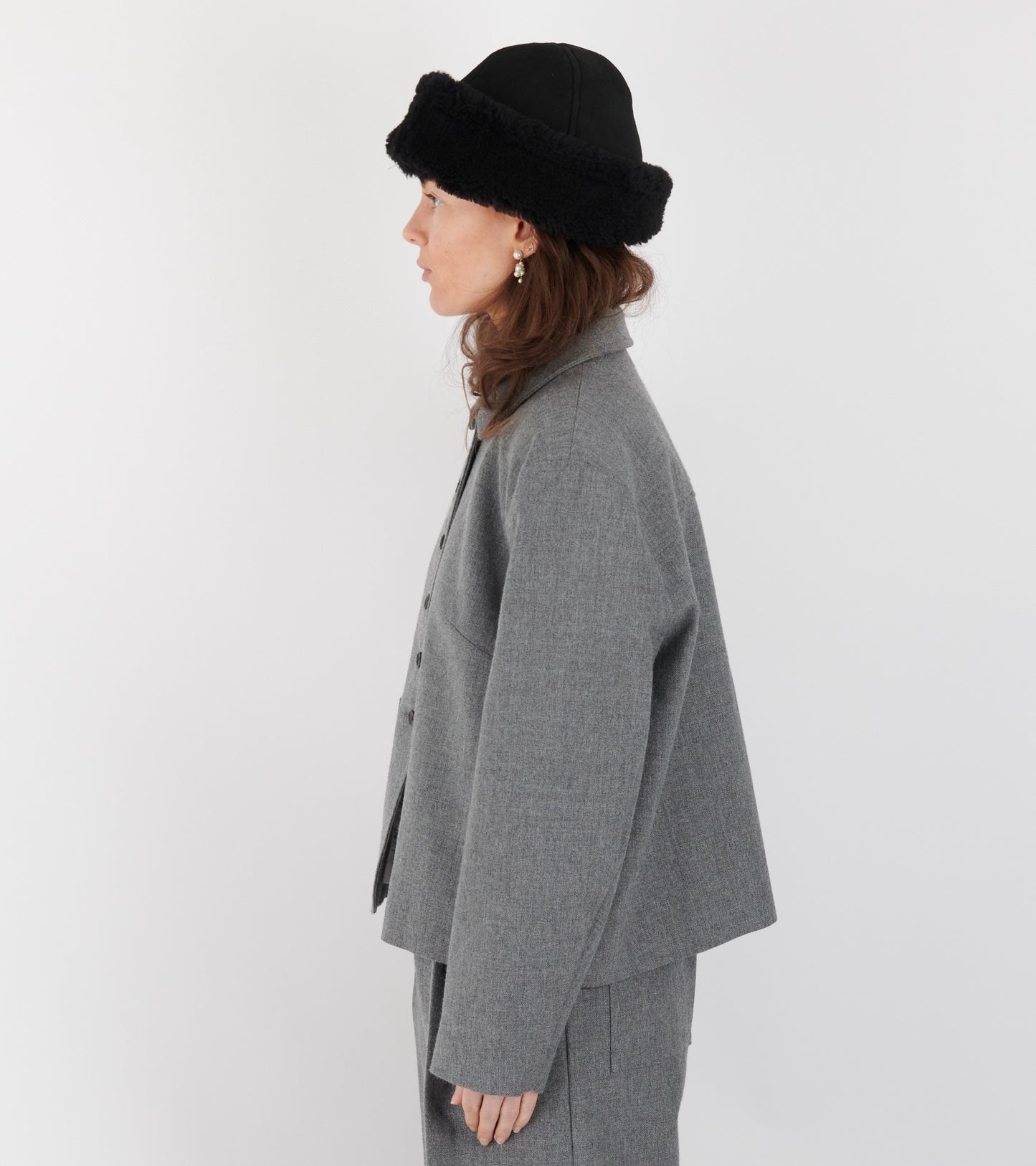 British Wool Lillie Jacket Light Grey