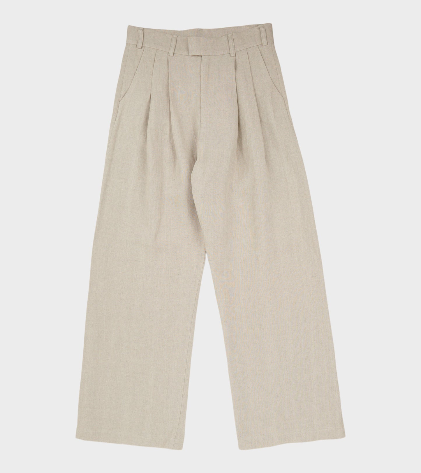 Linen Wide Box Pants Nature
