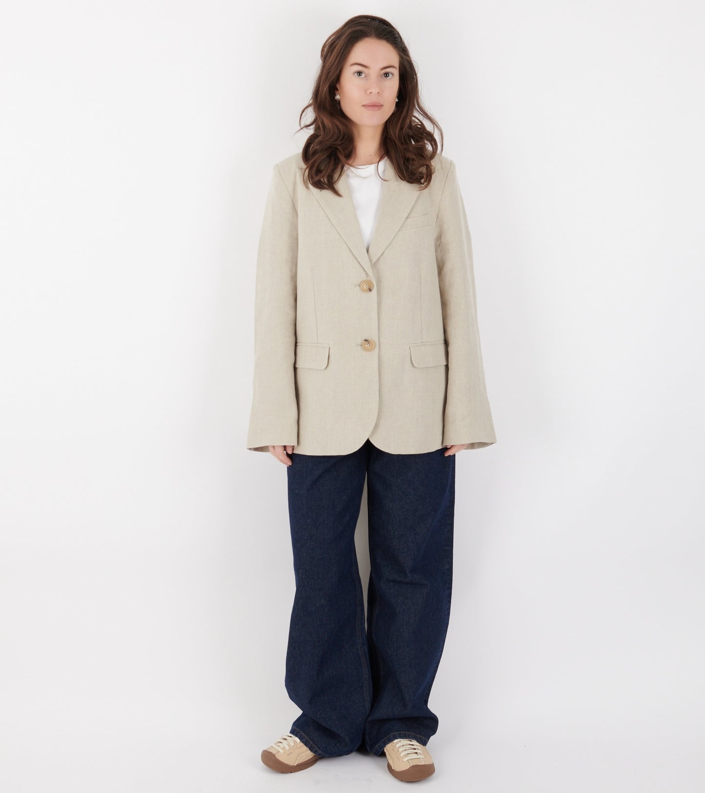 Linen Straight Blazer Nature