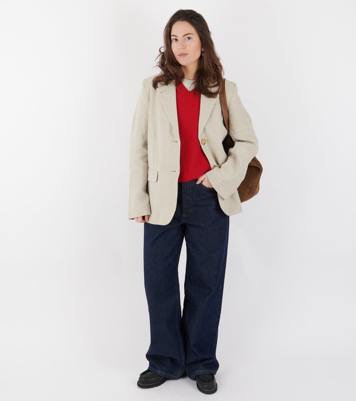 Merino Knit Vest Red