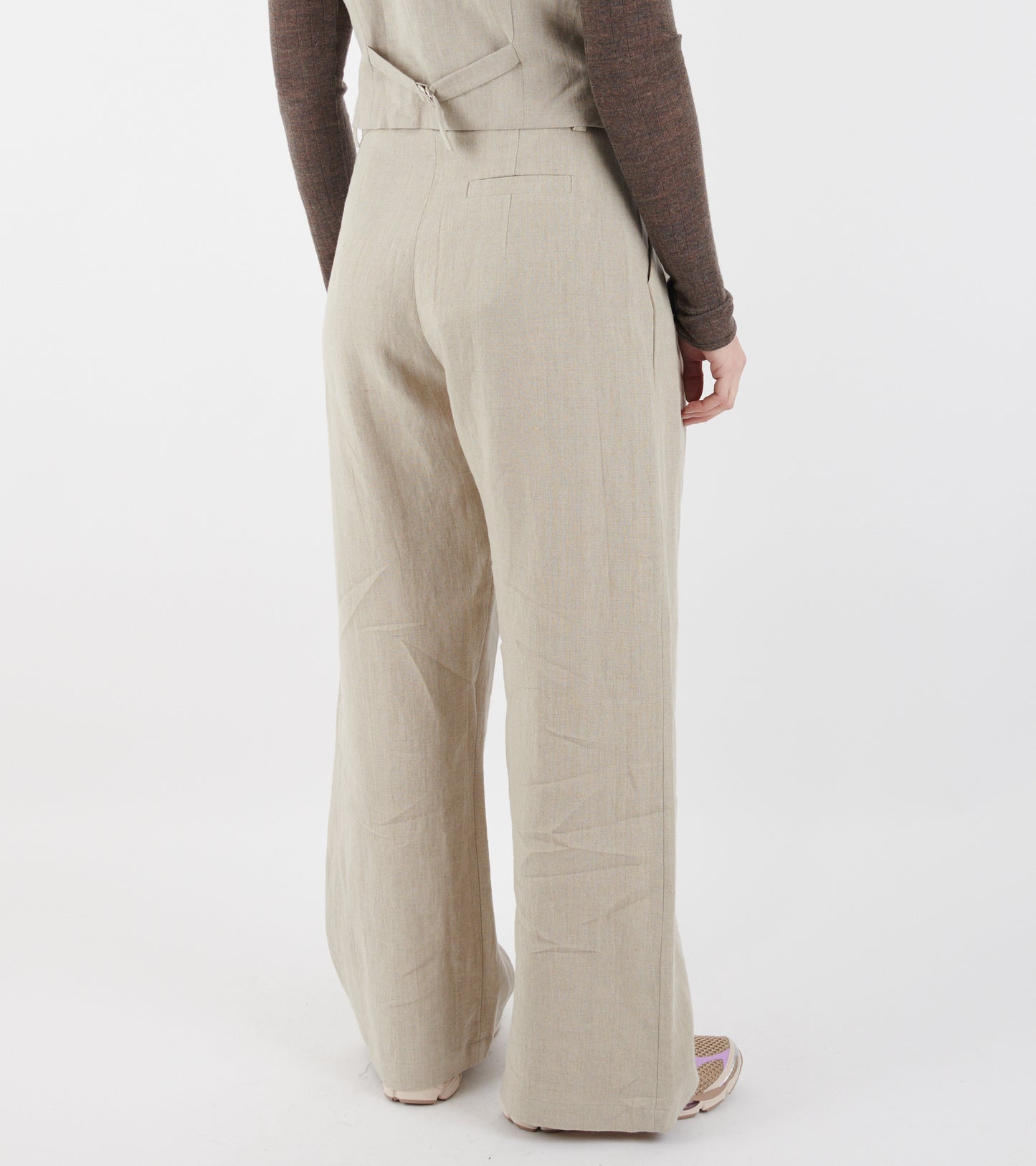 Linen Wide Box Pants Nature