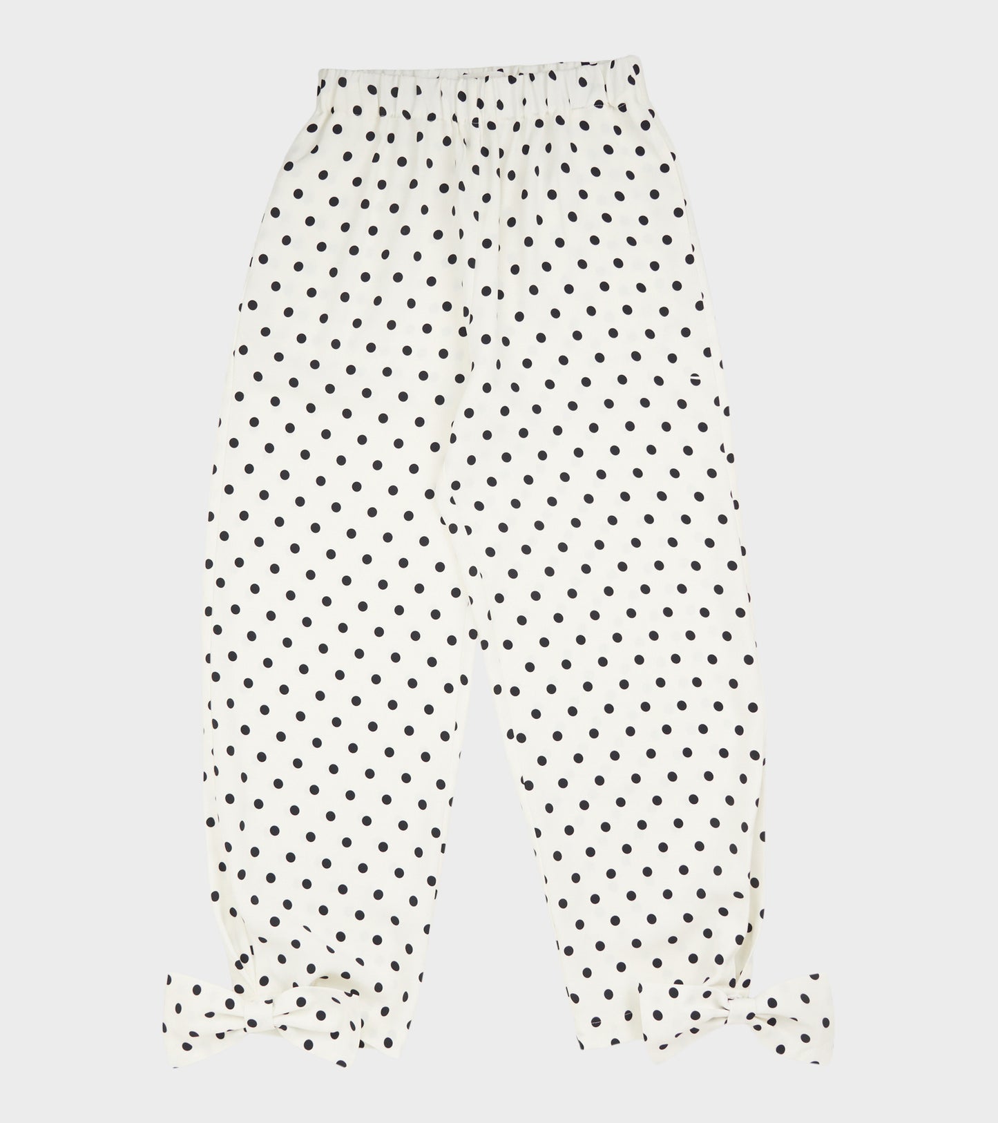 Coco Pants W. Bows White/Black Dots