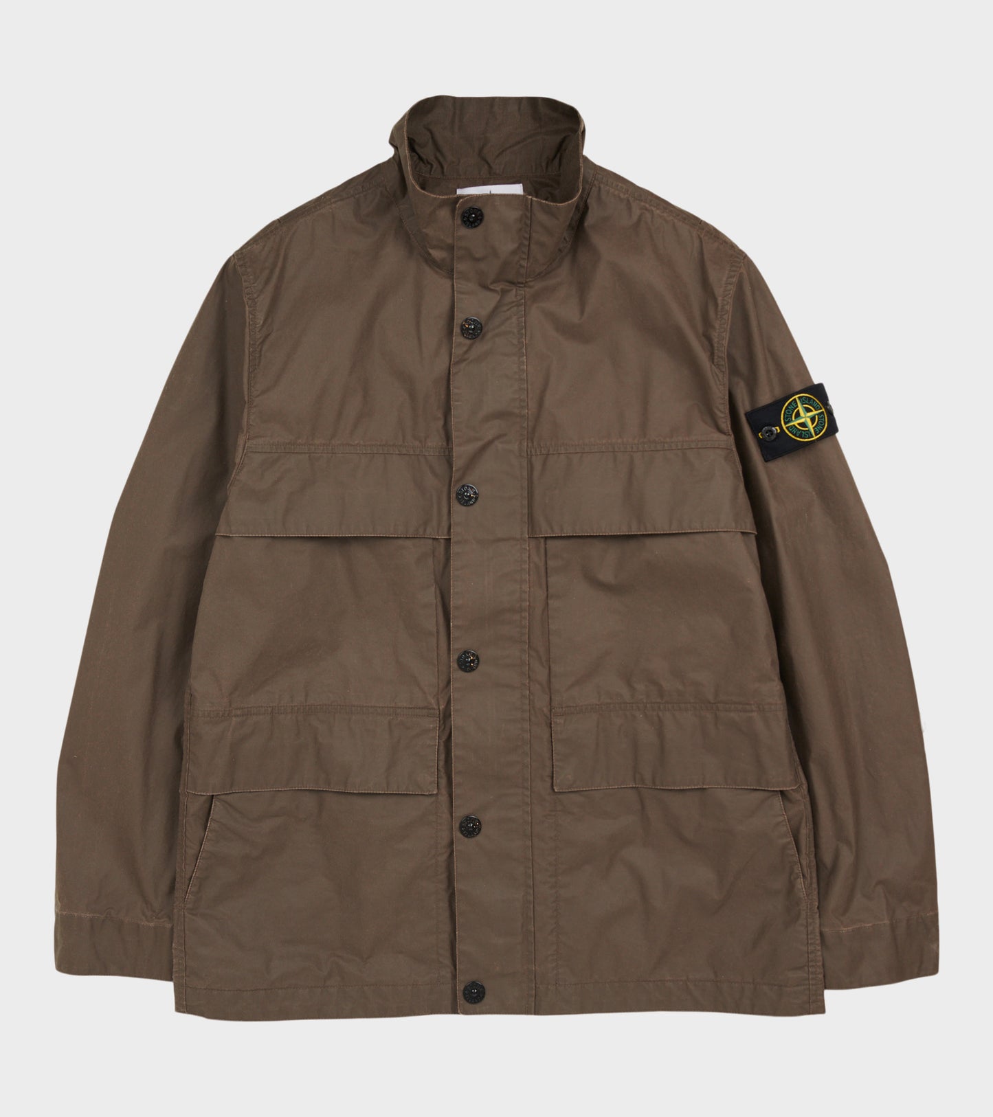 Waxed Pigment Cotton Tela Jacket Brown
