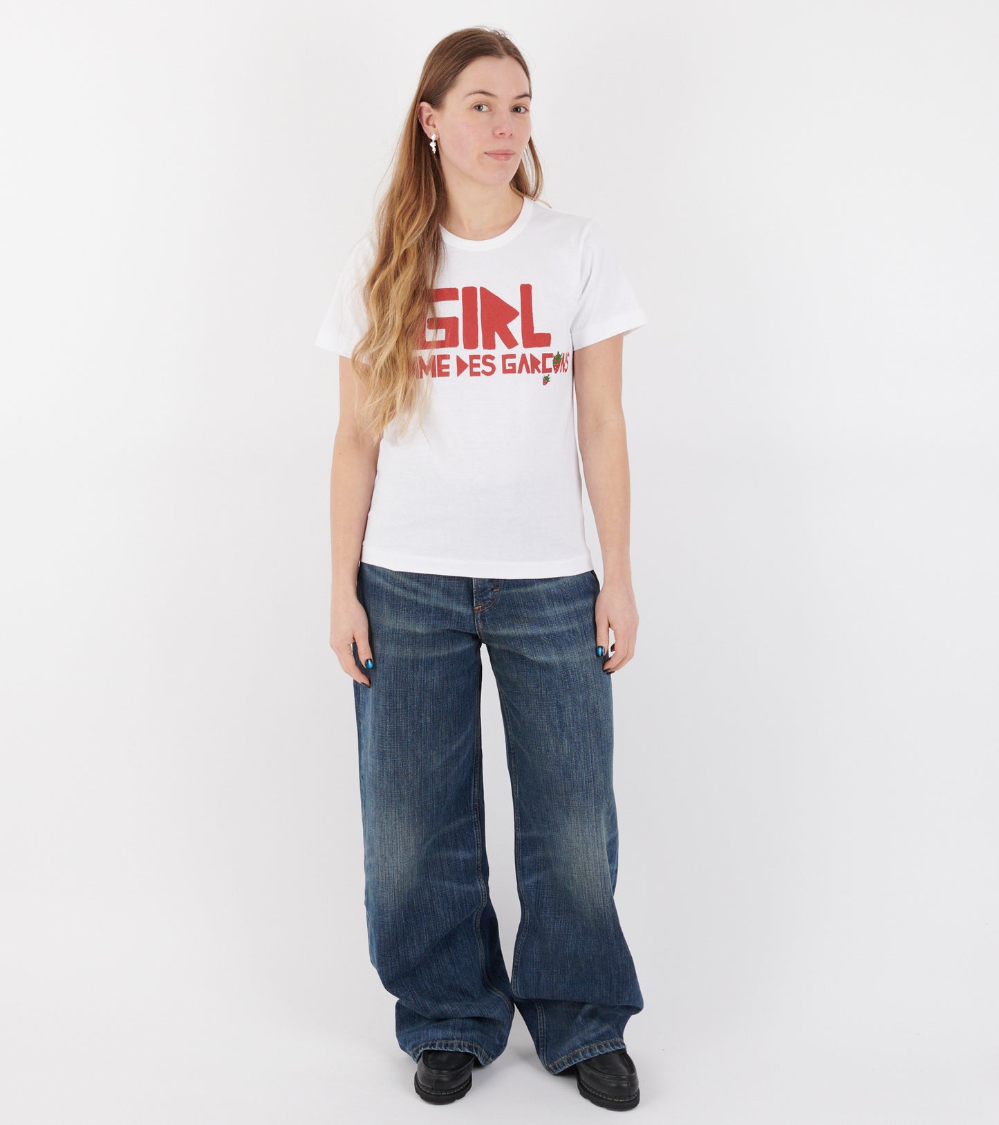 Strawberry Logo T-shirt White