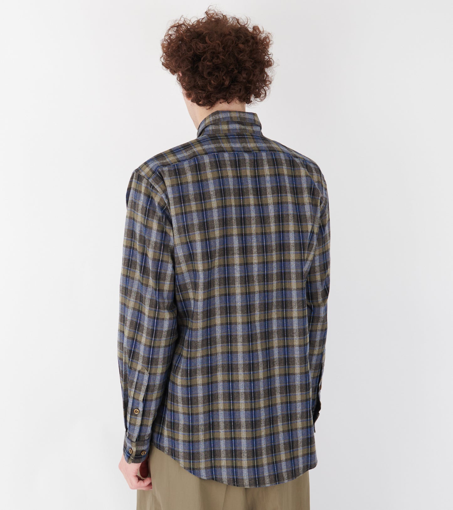 Grey Check Shirt Woven Brown