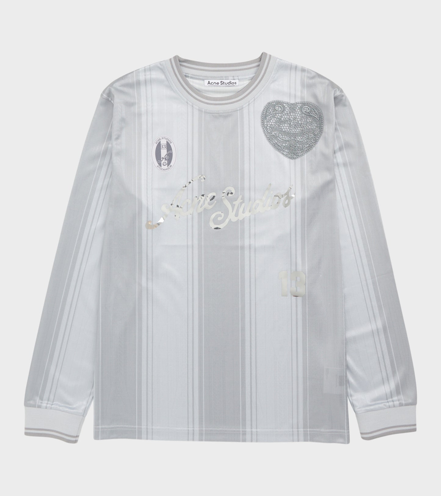 Logo Sports Jersey Top Grey