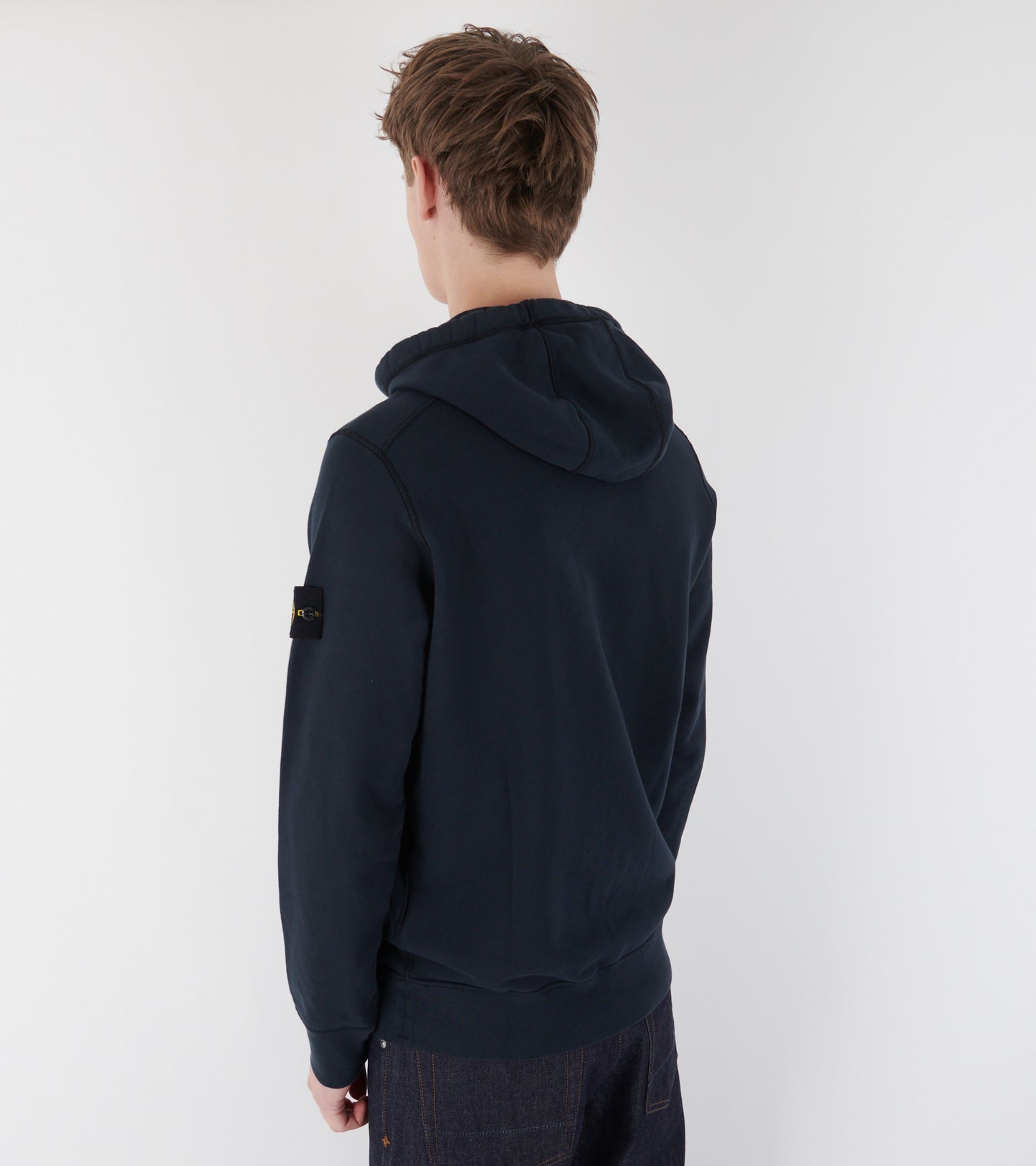 Organic Cotton Zip Hoodie Navy