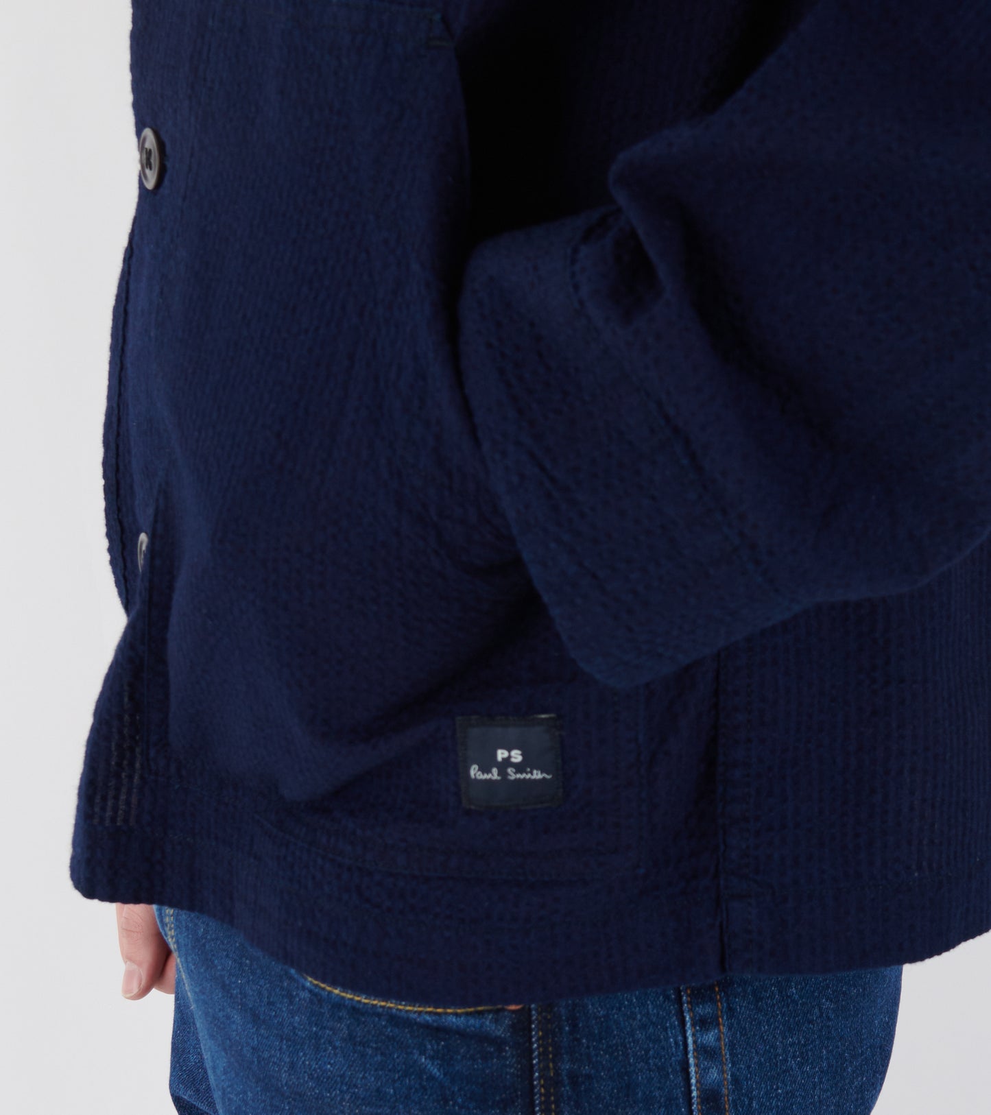 Seersucker Work Jacket Navy