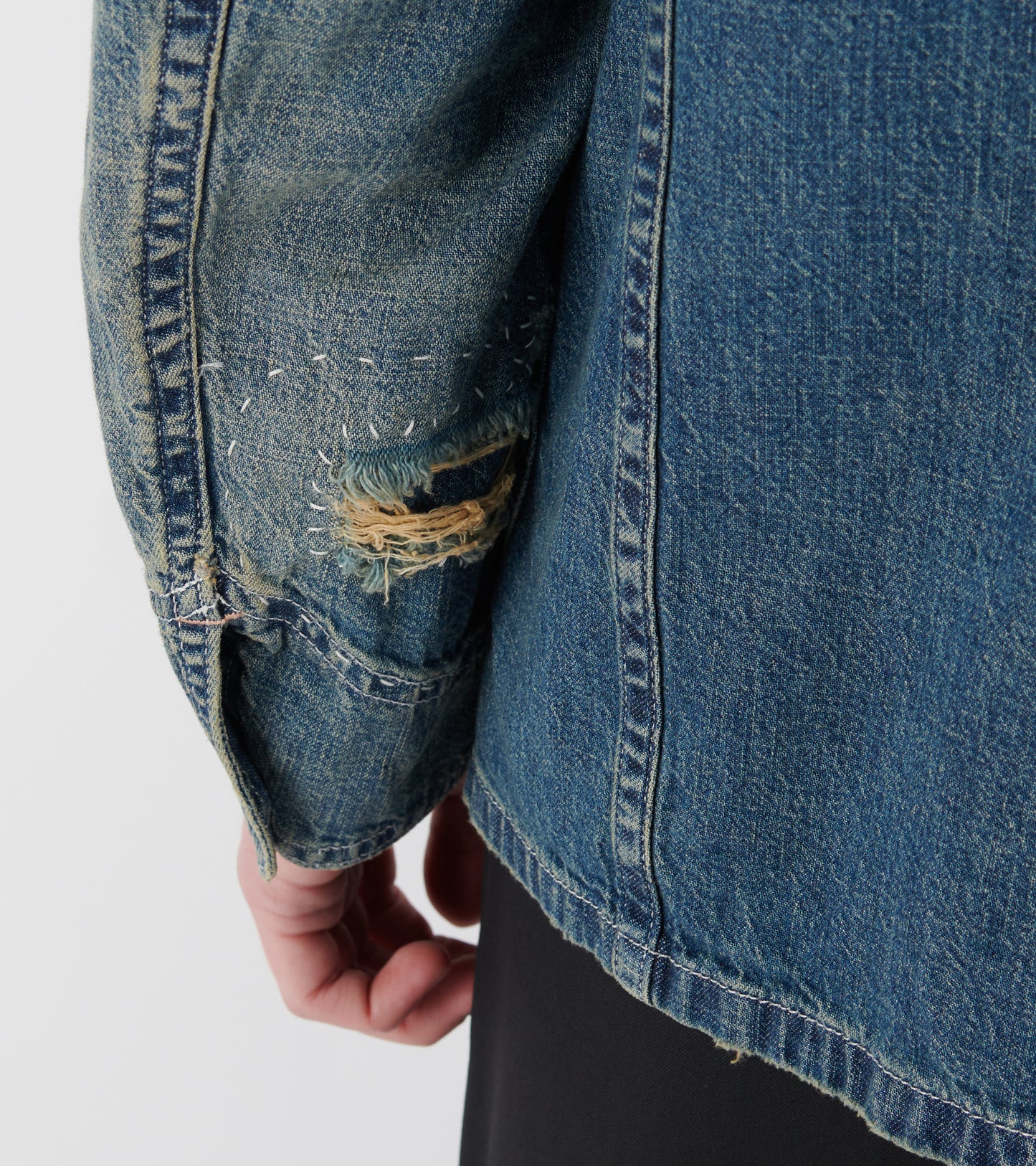 Denim Caban Jacket Blue