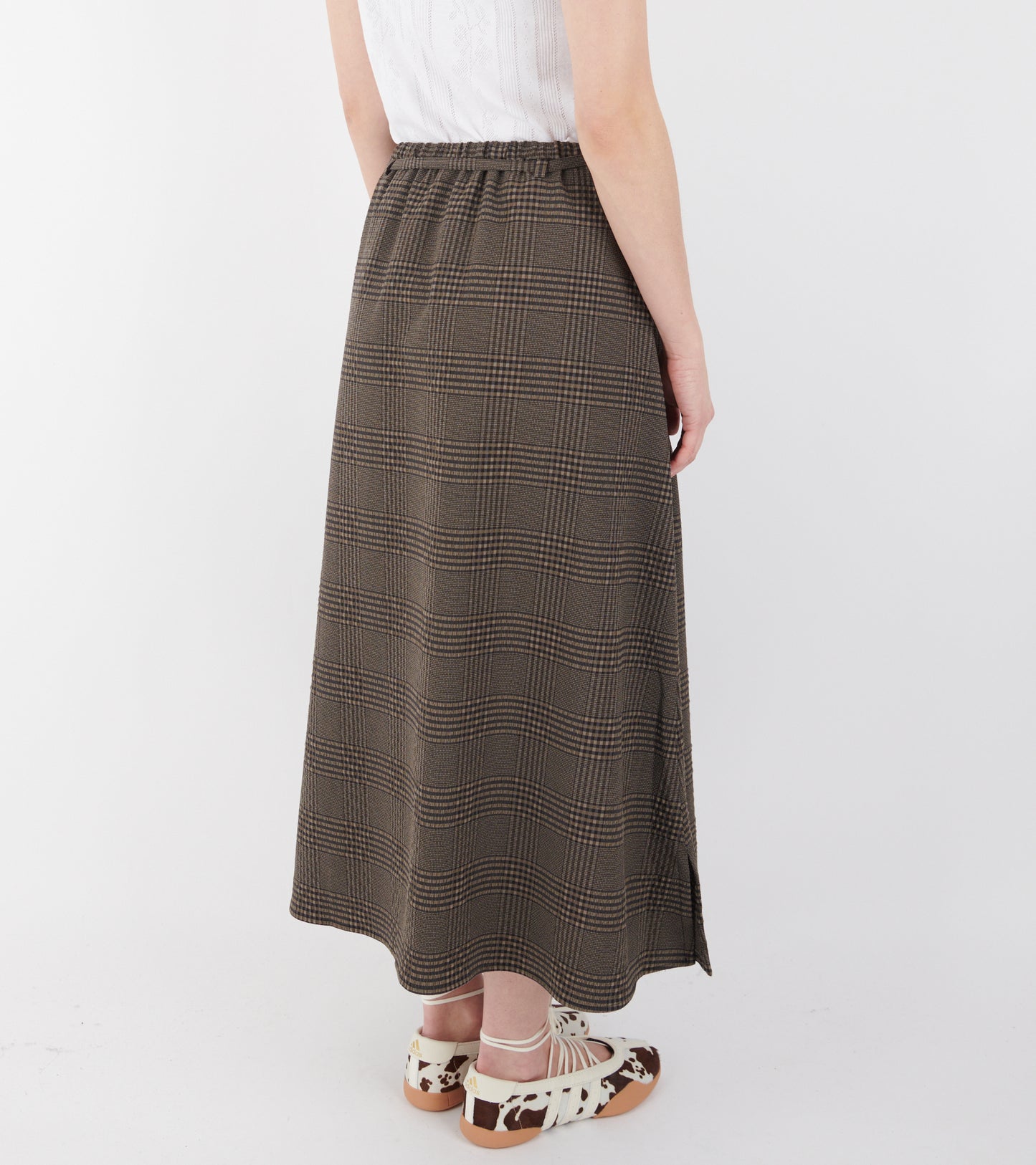 Helen Skirt Brown Check