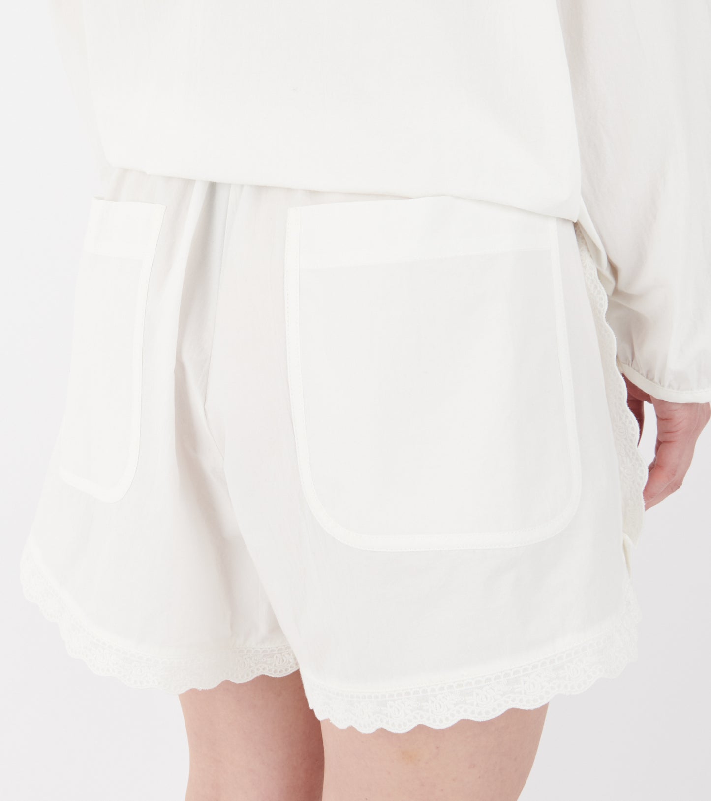 Japanese Cotton Poplin Martina Shorts White
