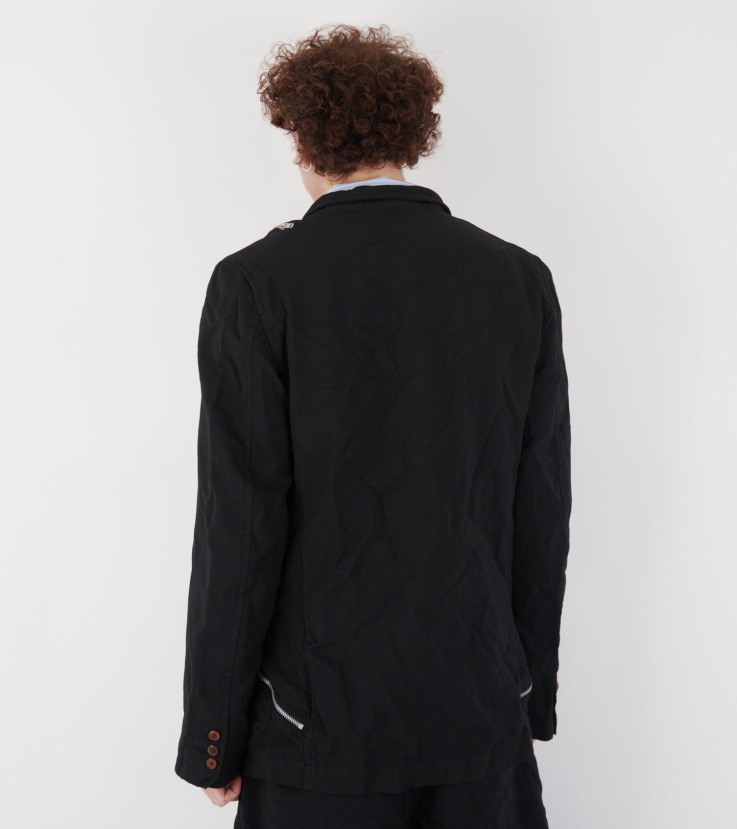 Zipper Blazer Black