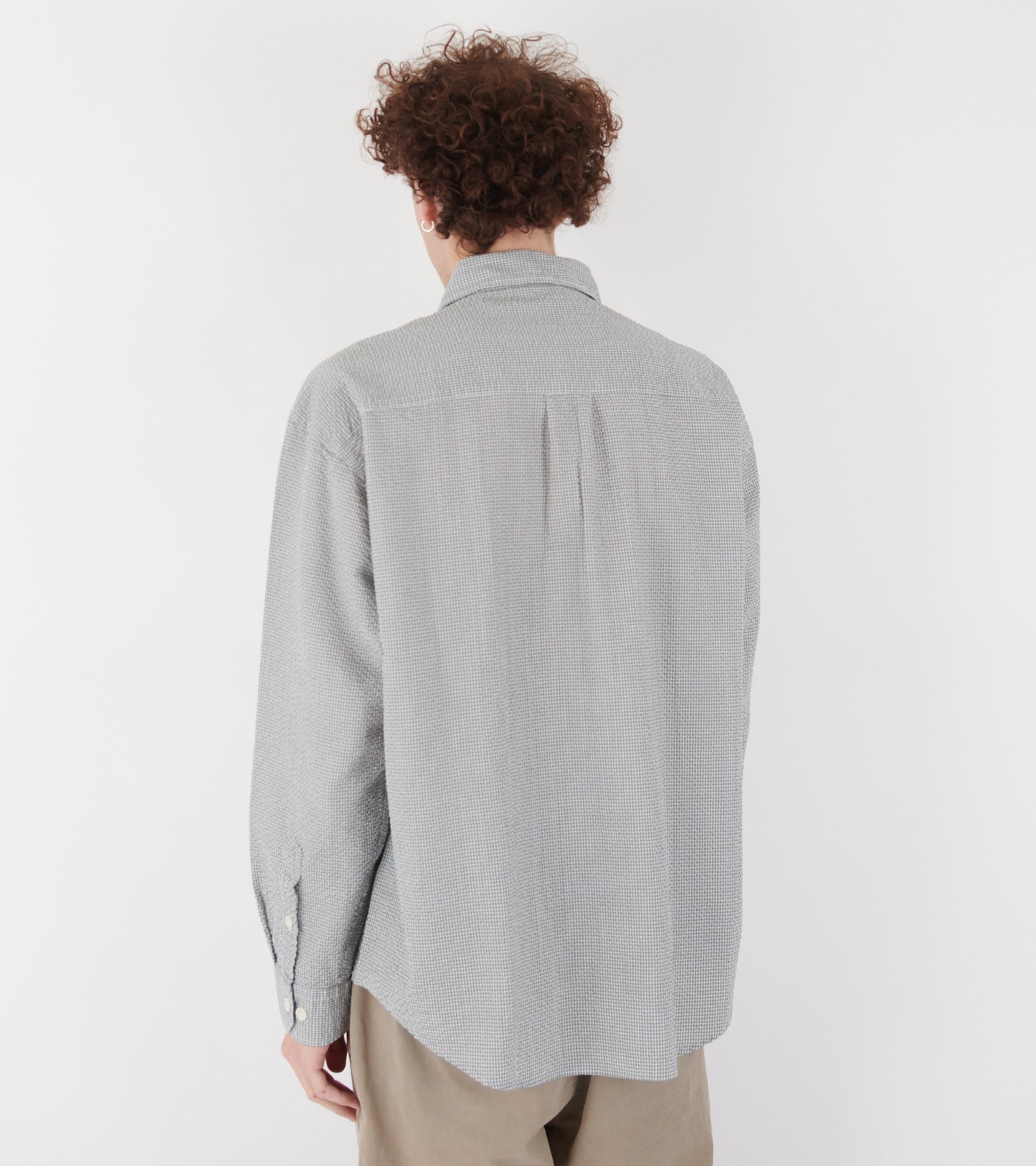 Executive Shirt Textured Bottle Grey Check
