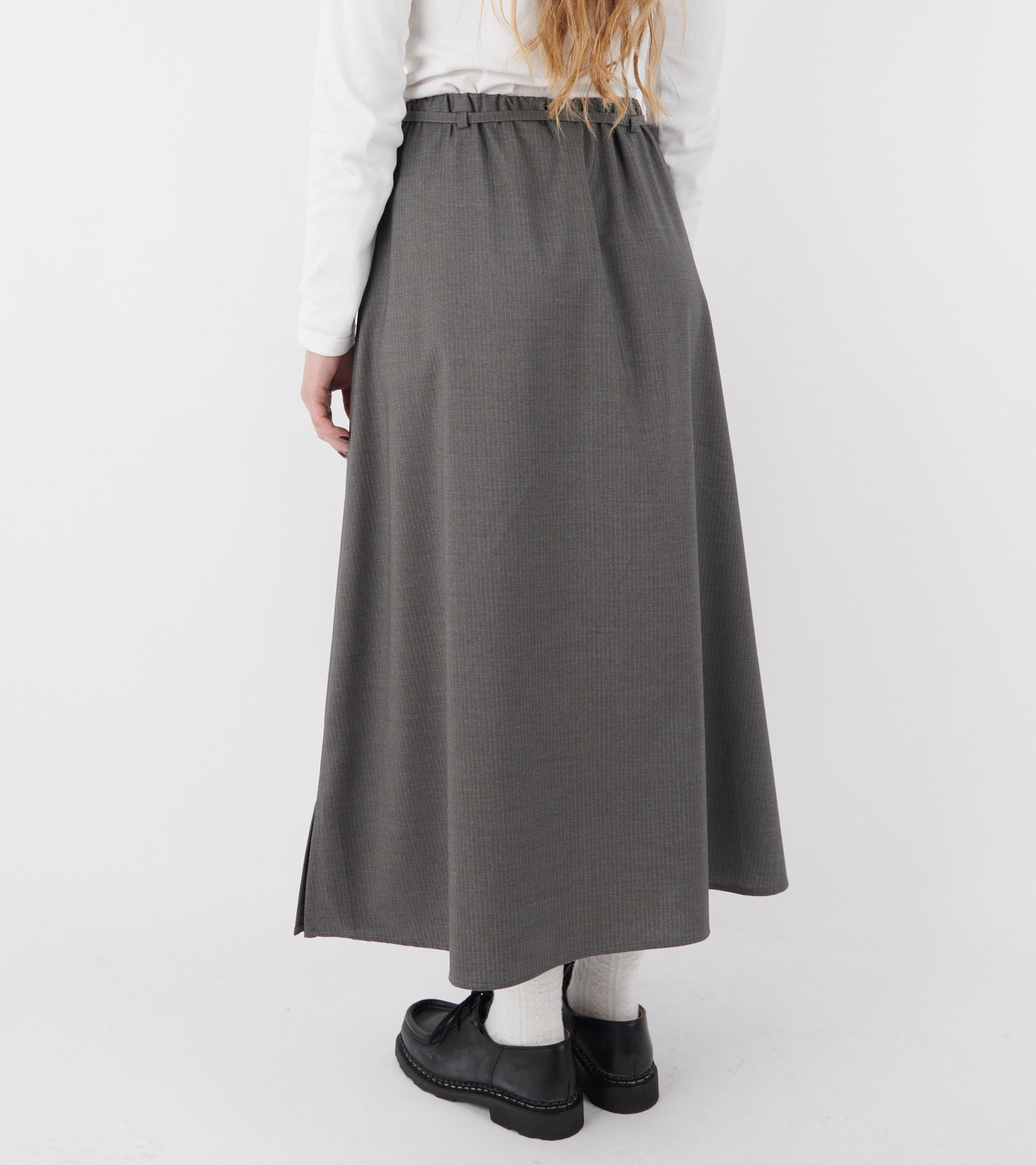 Helen Skirt Grey Stripe