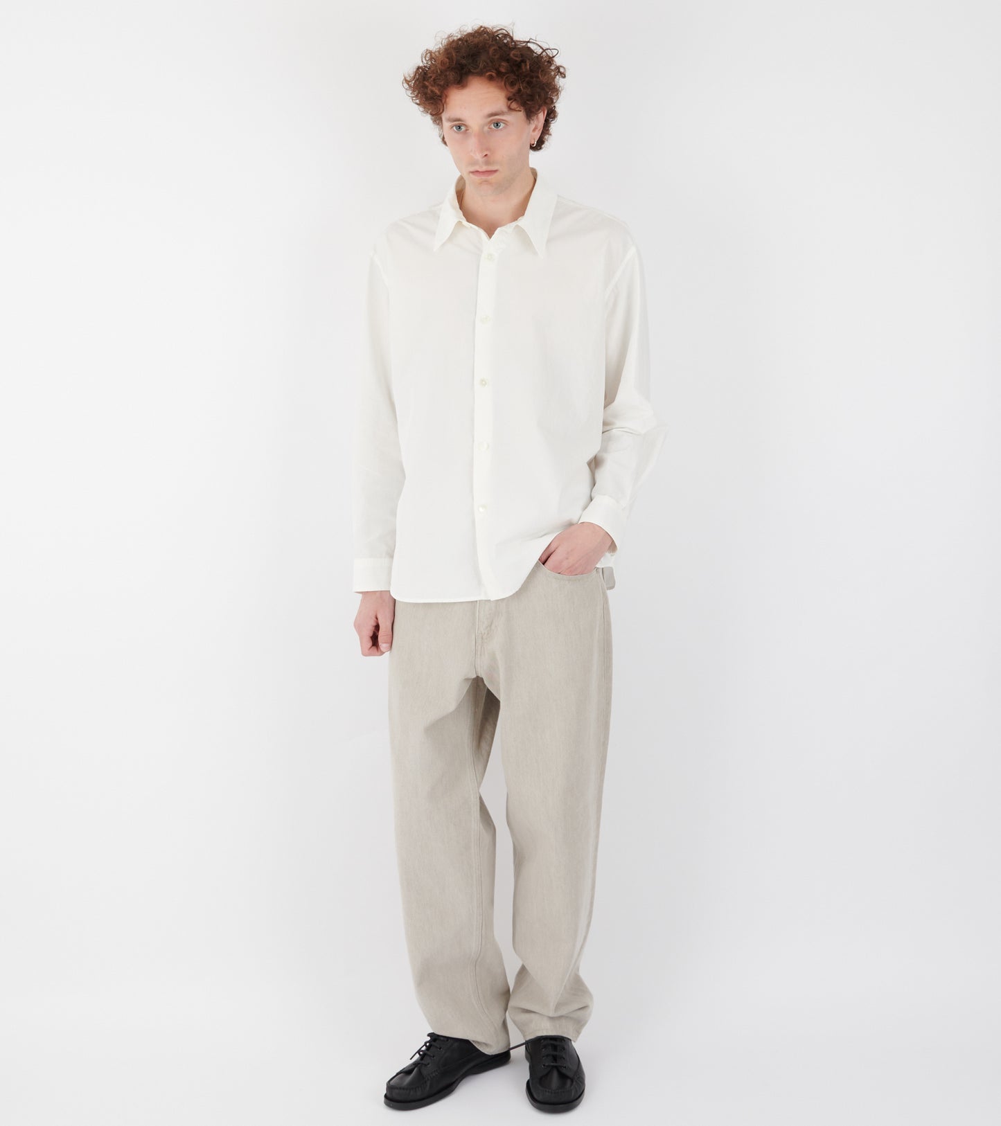 Garment Dyed Finx Shuttle Weather Shirt White