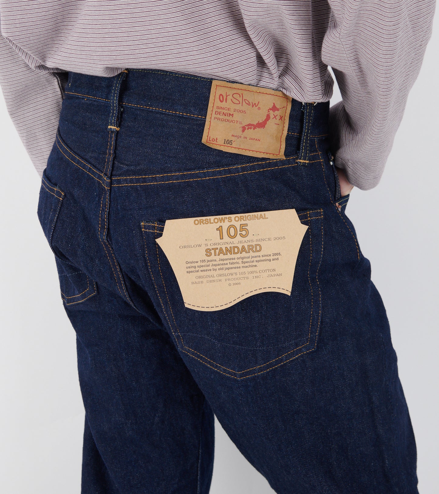 105 Standard Selvedge Denim Jeans One Wash Dark Blue