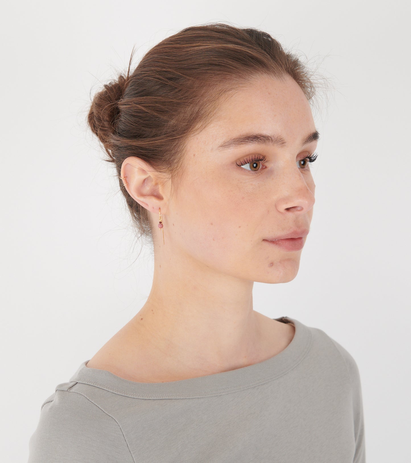 Sui Earring Rhodonite