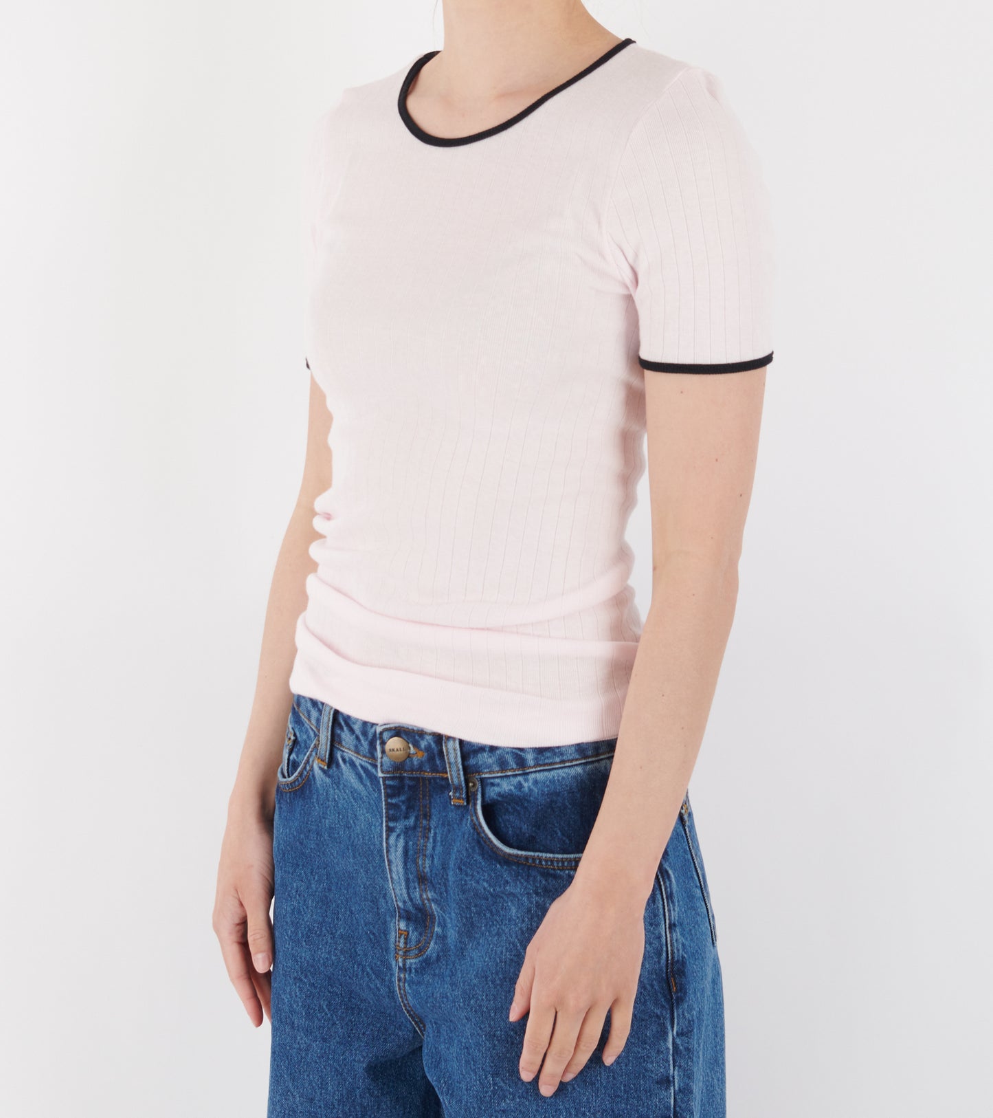 101 Short Sleeve T-shirt Kontrast Rose/Black