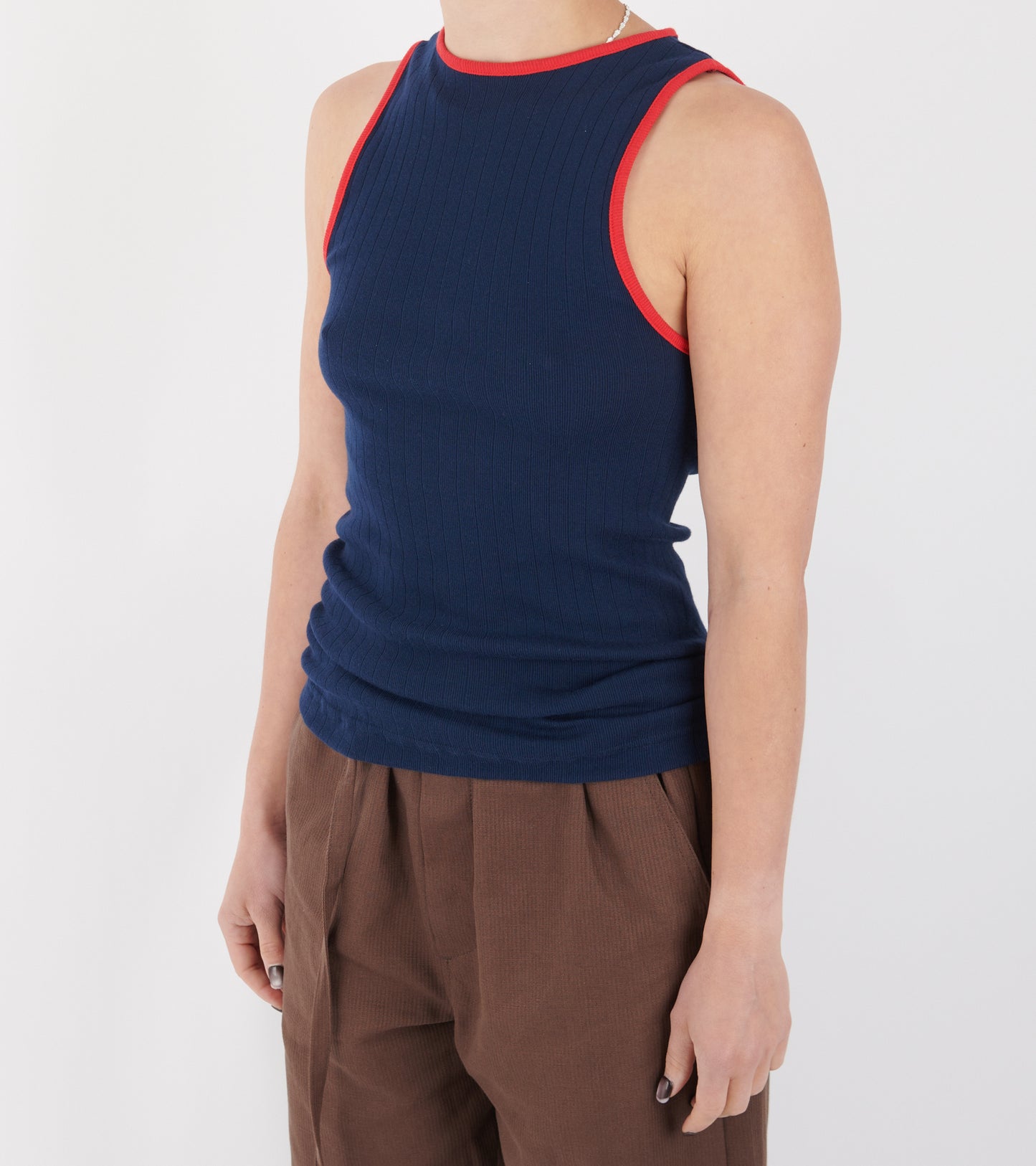 101 Tank Top Kontrast Marine/Red