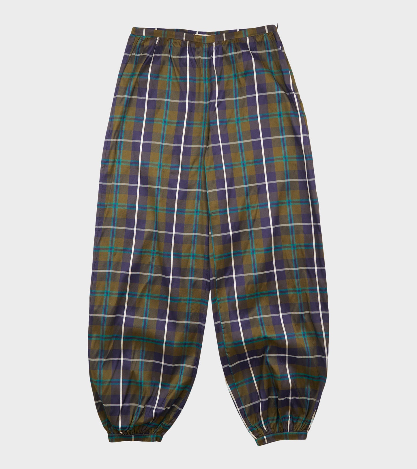 Boza Pants Navy/Green Check