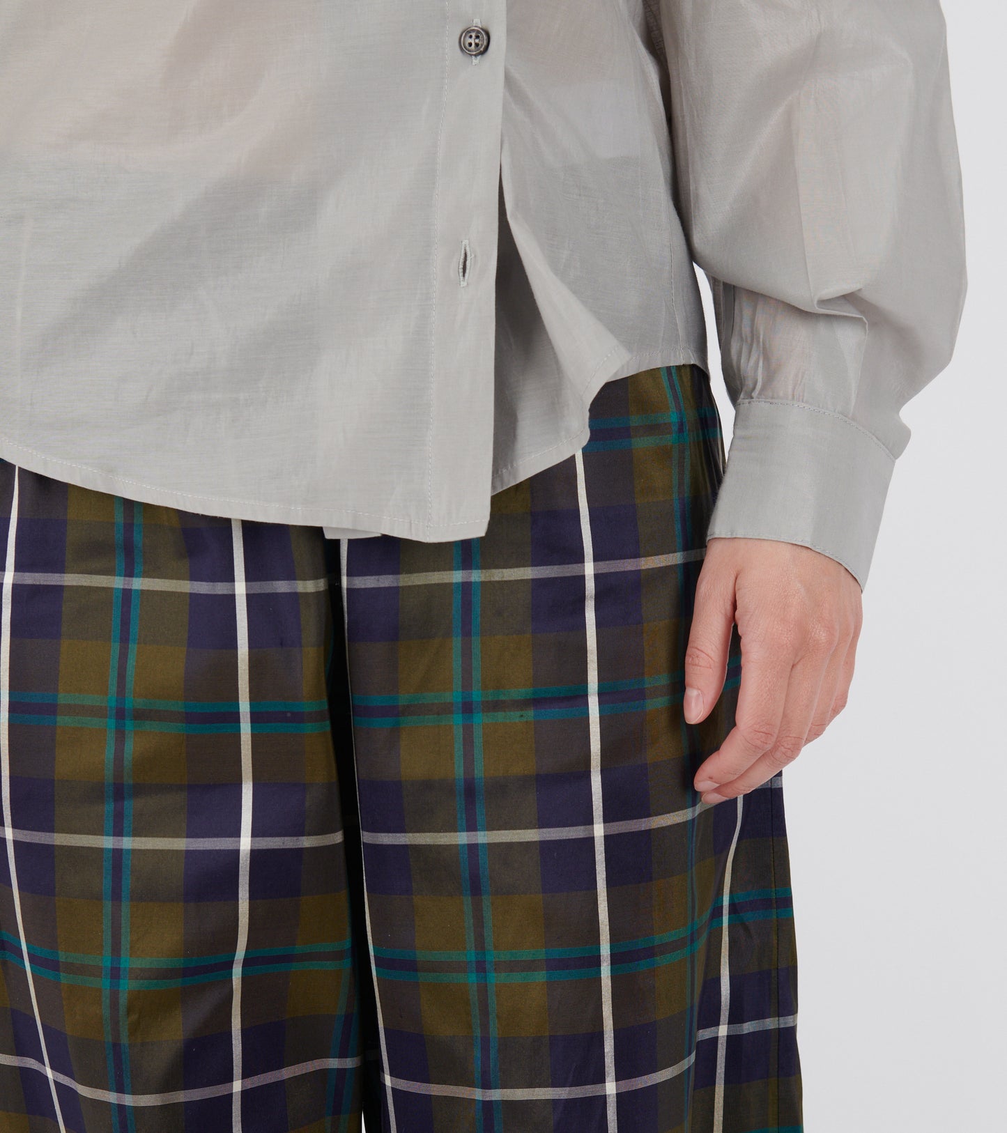 Boza Pants Navy/Green Check