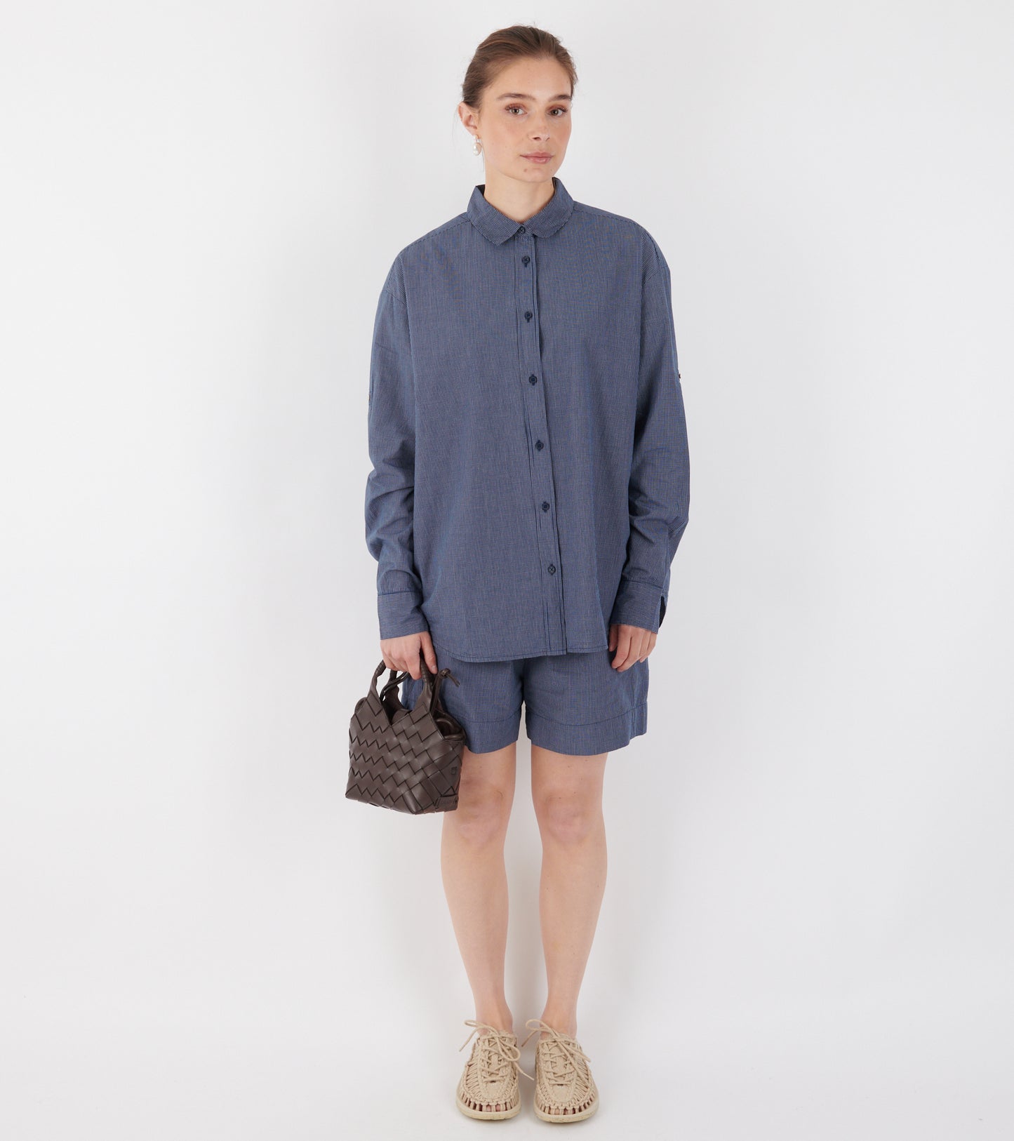 Casual Shorts Navy Check