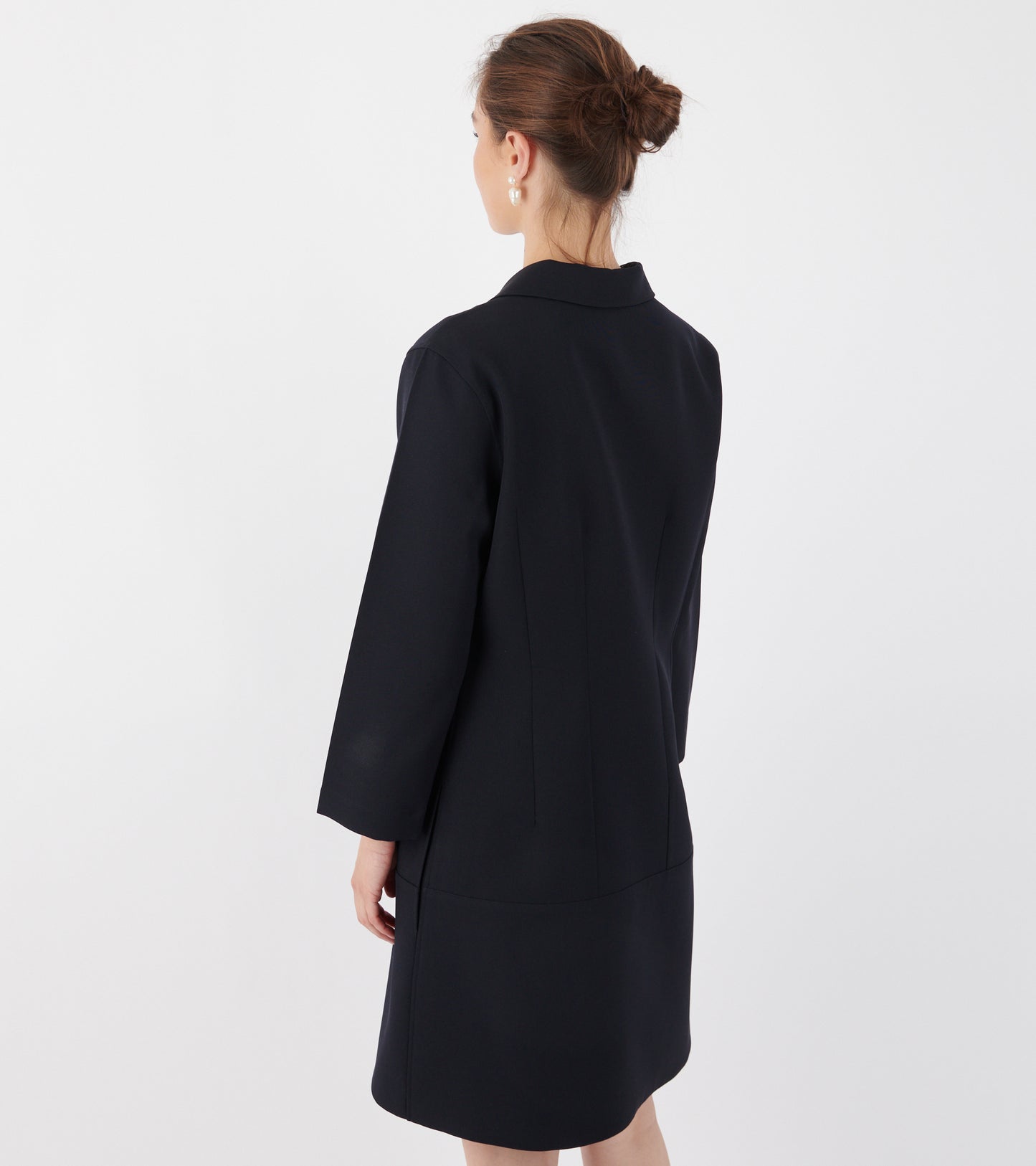 Sharp Wool Short Dress Midnight